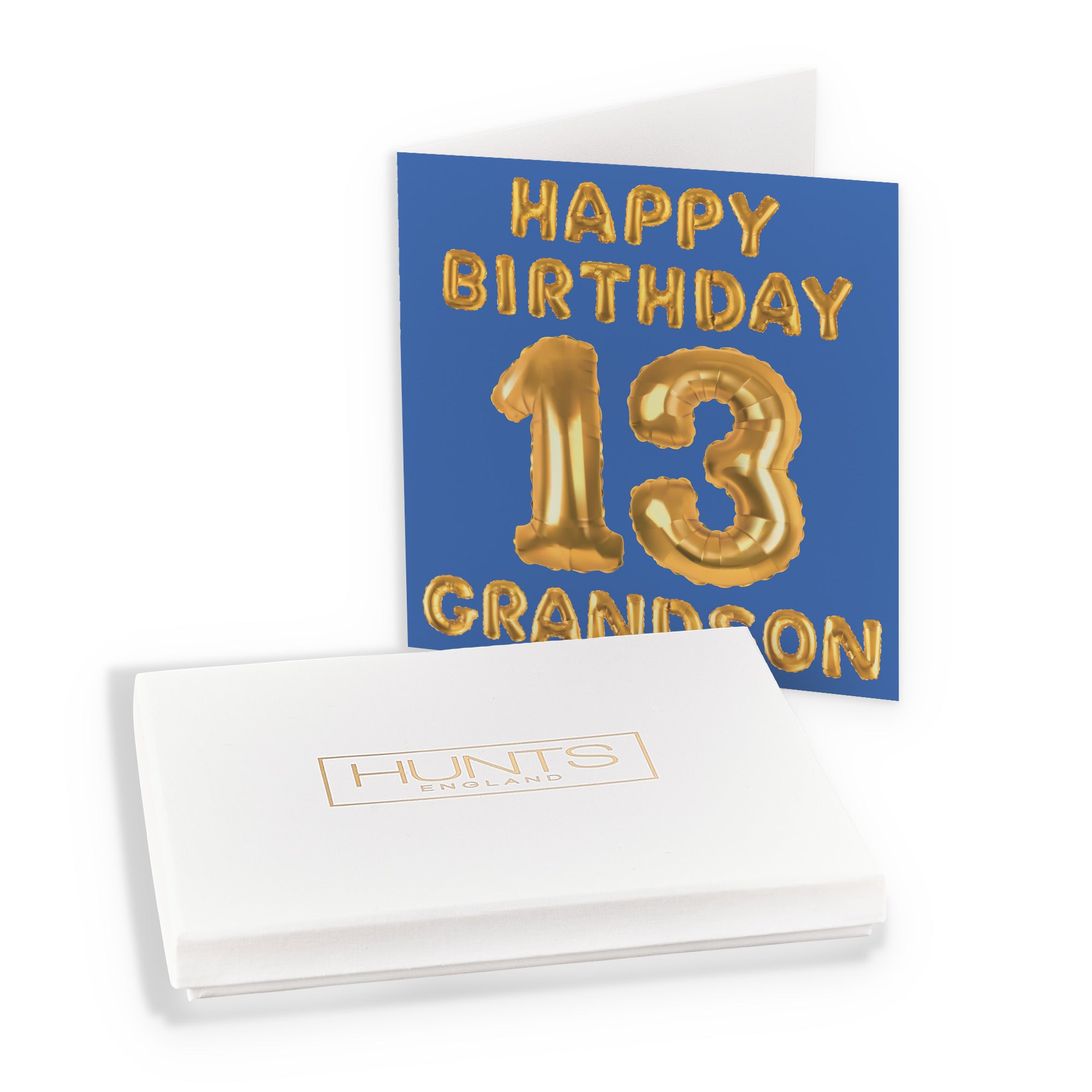 Boxed 13th Grandson Birthday Card Balloon - Default Title (B0D5S8V9HQ)