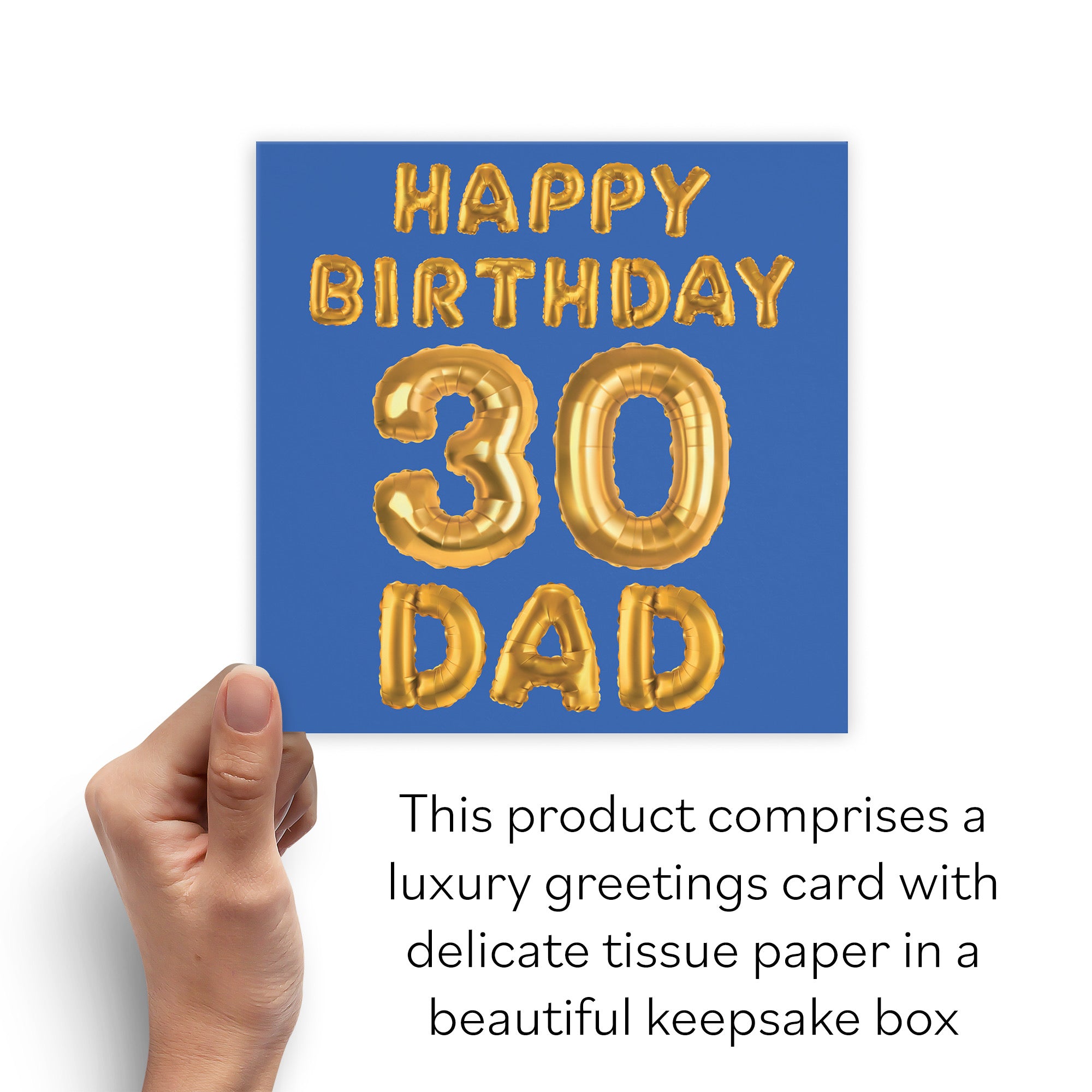 Boxed 30th Dad Birthday Card Balloon - Default Title (B0D5S8VCH3)