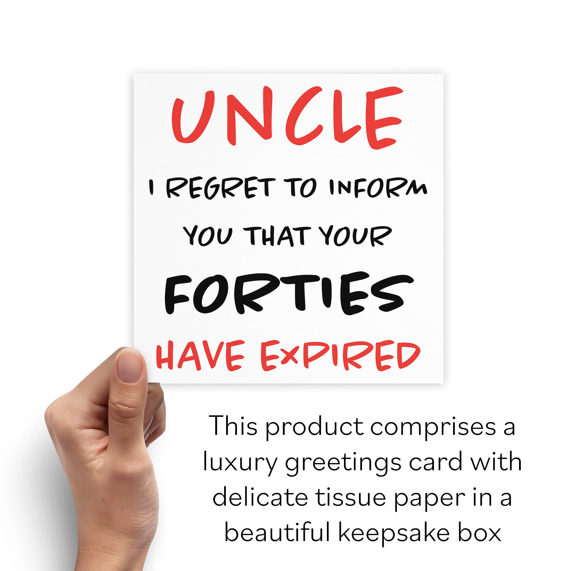 Boxed 50th Uncle Humorous Birthday Card Retro - Default Title (B0D5S8VGWX)