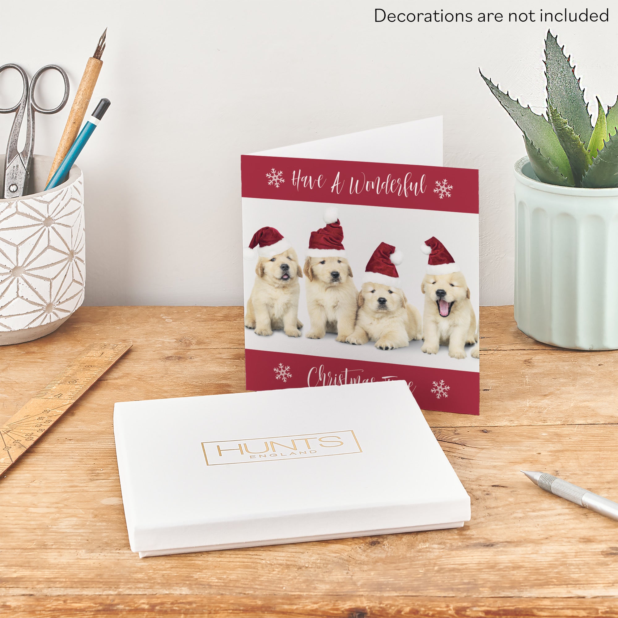 Boxed Open Single Puppy Christmas Card - Default Title (B0D5S8VRJQ)