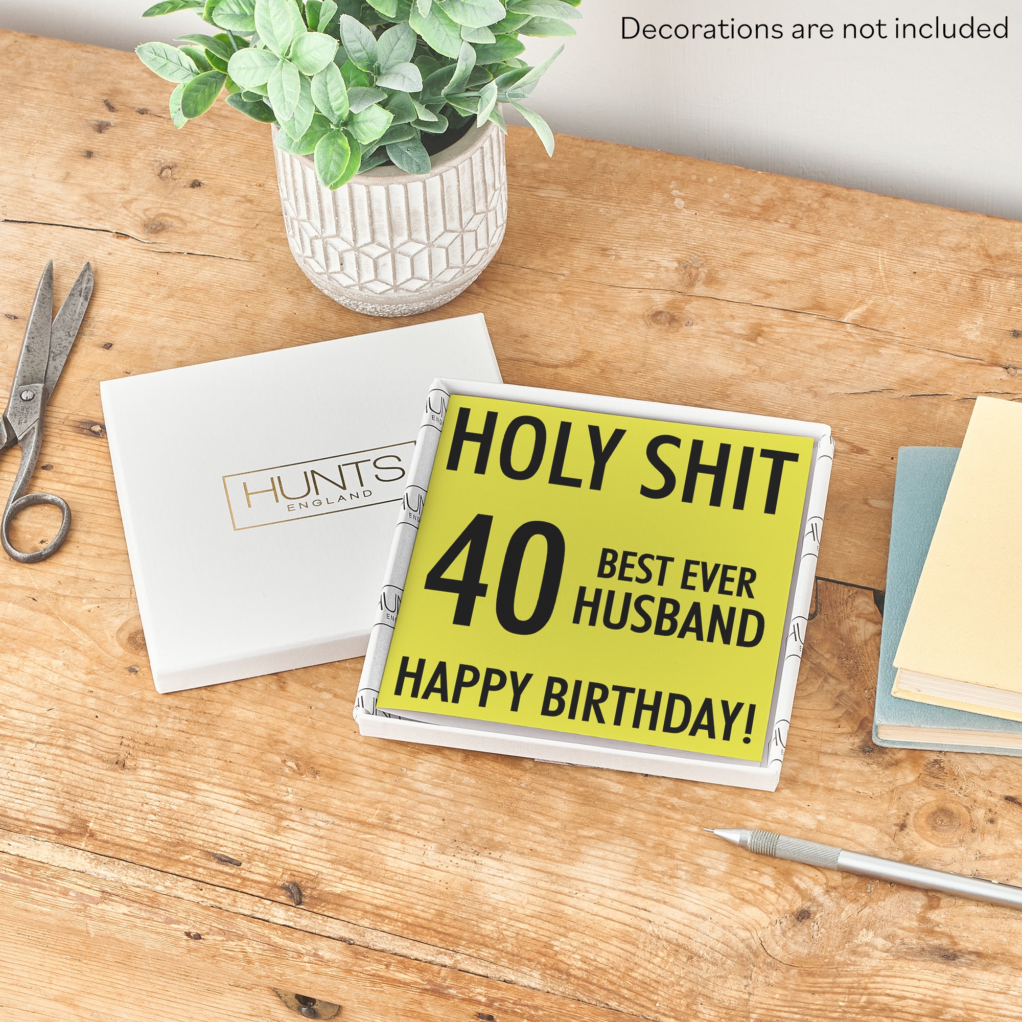 Boxed 40th Husband Birthday Card Holy Shit - Default Title (B0D5S8W5VC)