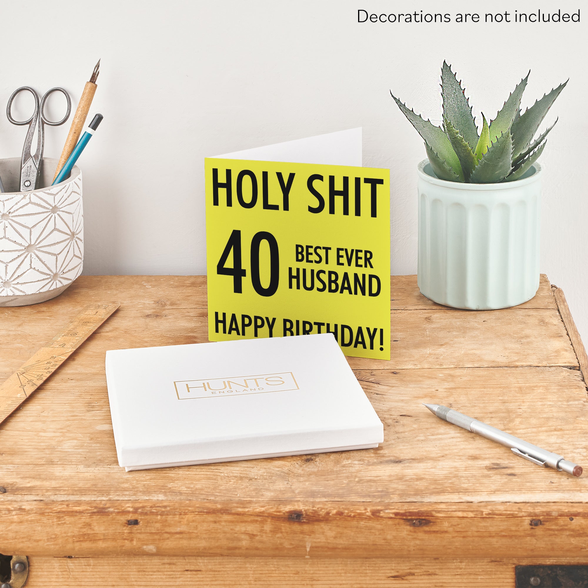 Boxed 40th Husband Birthday Card Holy Shit - Default Title (B0D5S8W5VC)