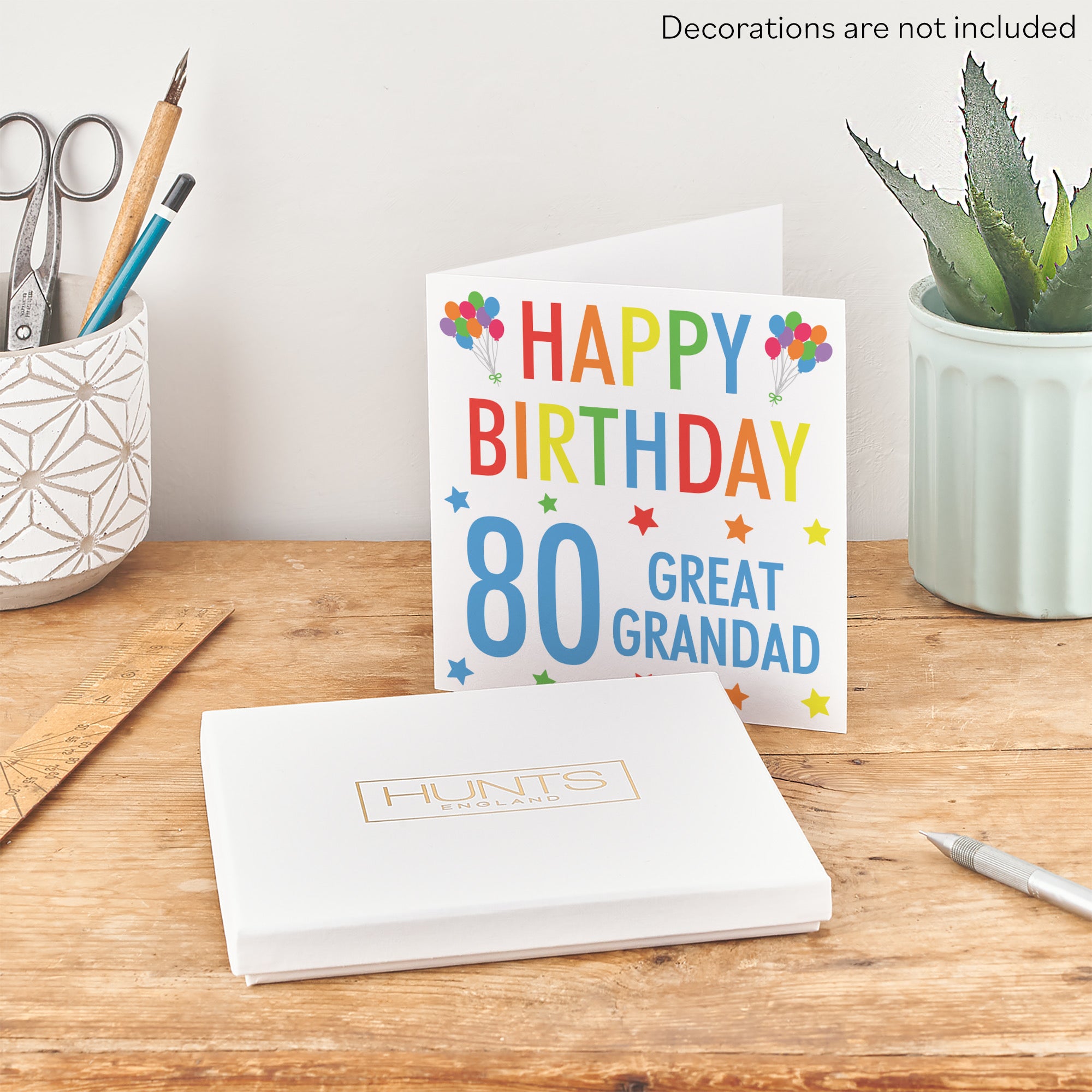 Boxed 80th Great Grandad Birthday Card Colourful - Default Title (B0D5S8W97G)