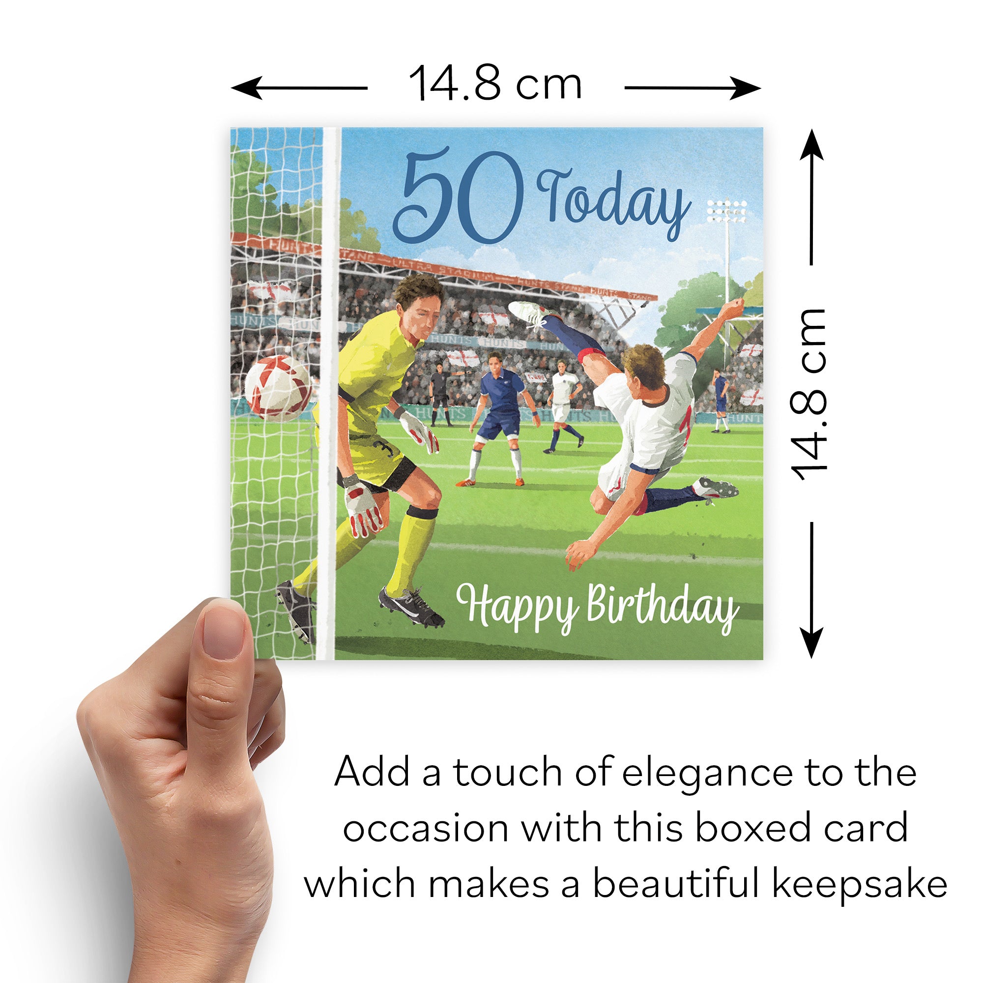 Boxed Football 50th Birthday Card Milo's Gallery - Default Title (B0D5YJ7Y7W)