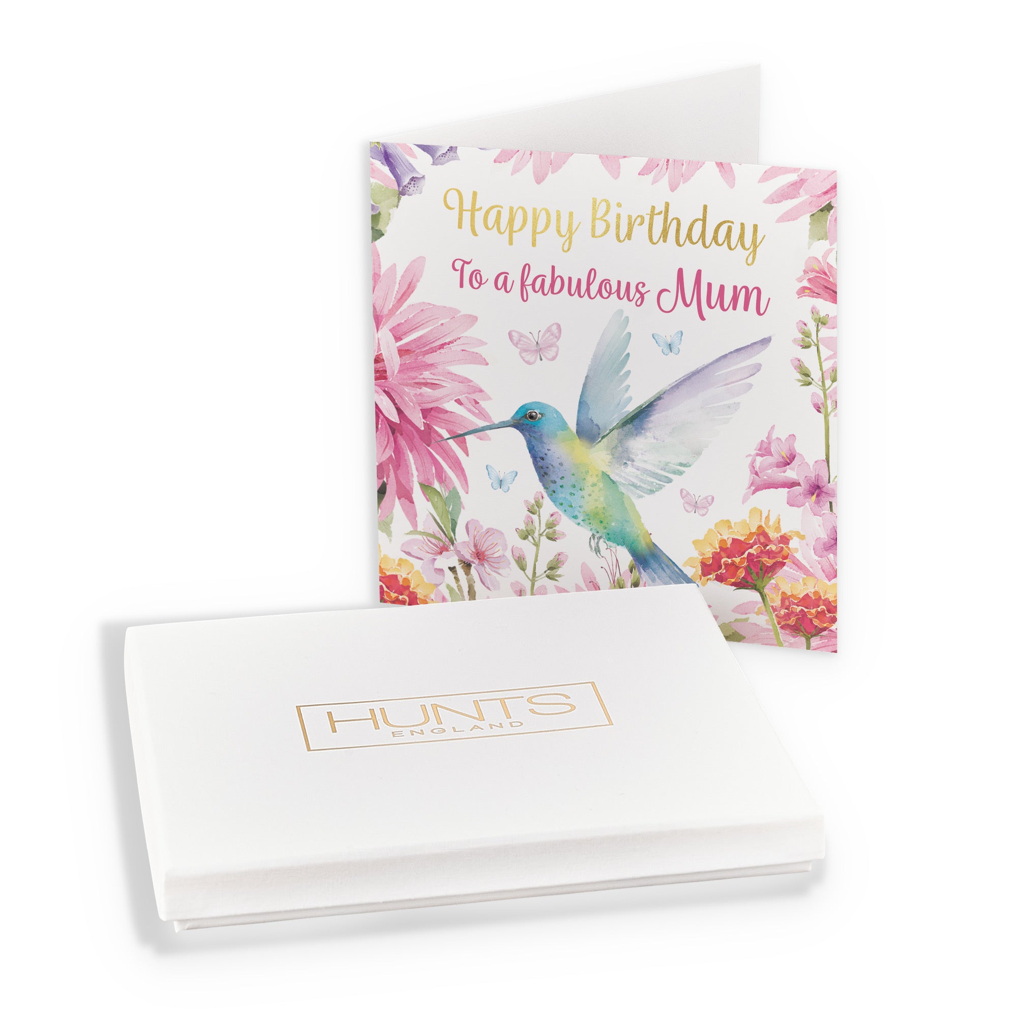 Boxed Mum Birthday Card Hummingbird Gold Foil Milo's Gallery - Default Title (B0D5YJN7G1)