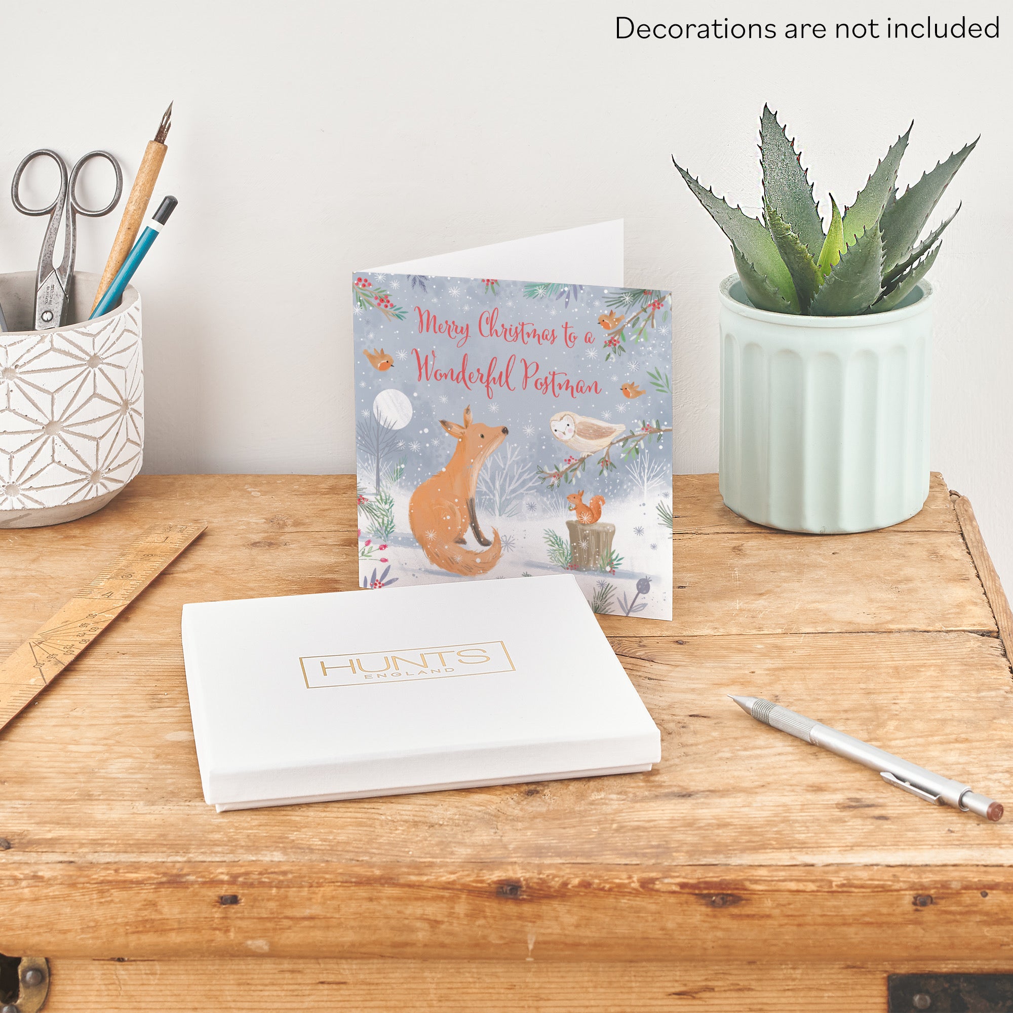 Boxed Postman Fox Christmas Card Nature's Treasures - Default Title (B0D5YJNFZ8)