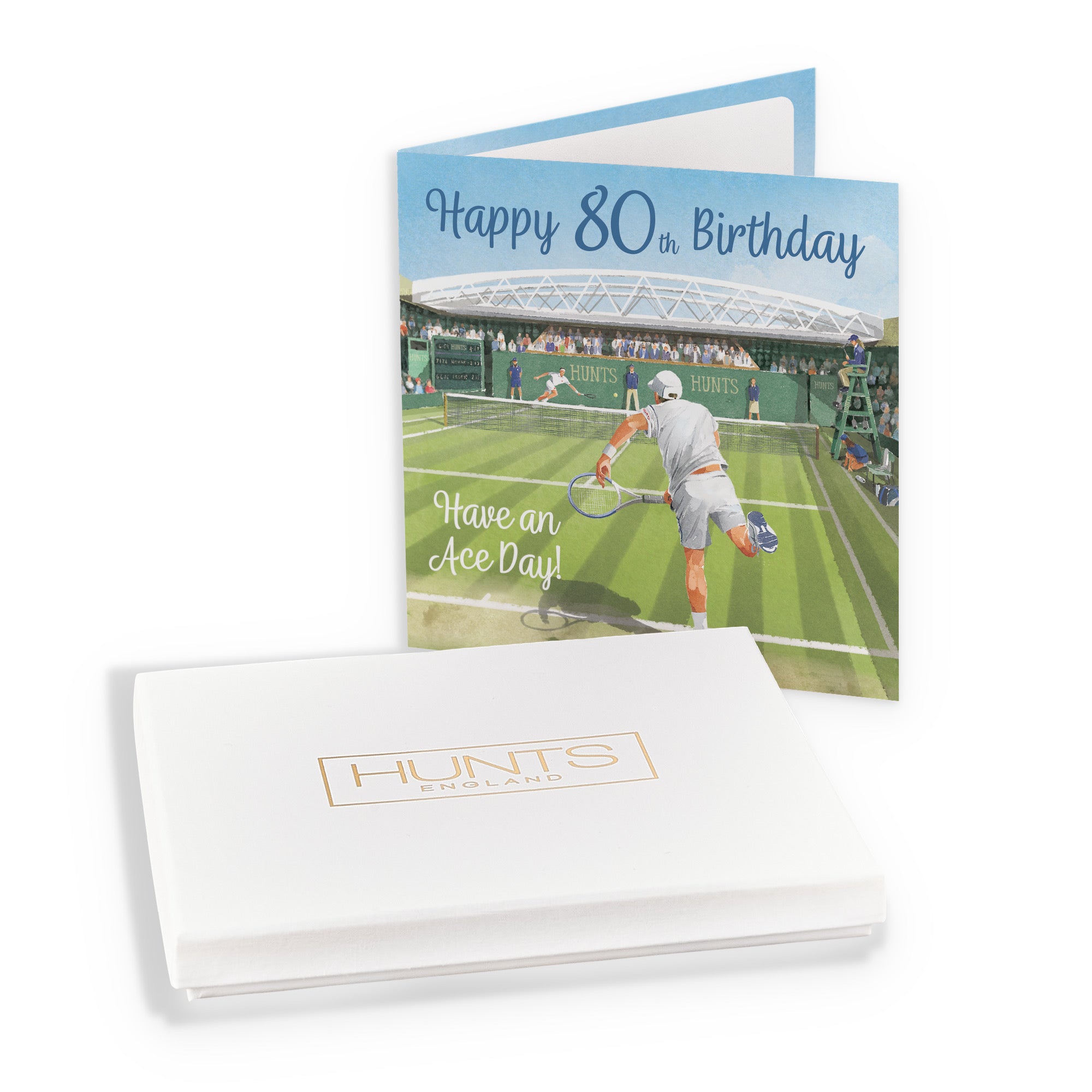 Boxed Tennis 80th Birthday Card For Him Milo's Gallery - Default Title (B0D5YJRS67)