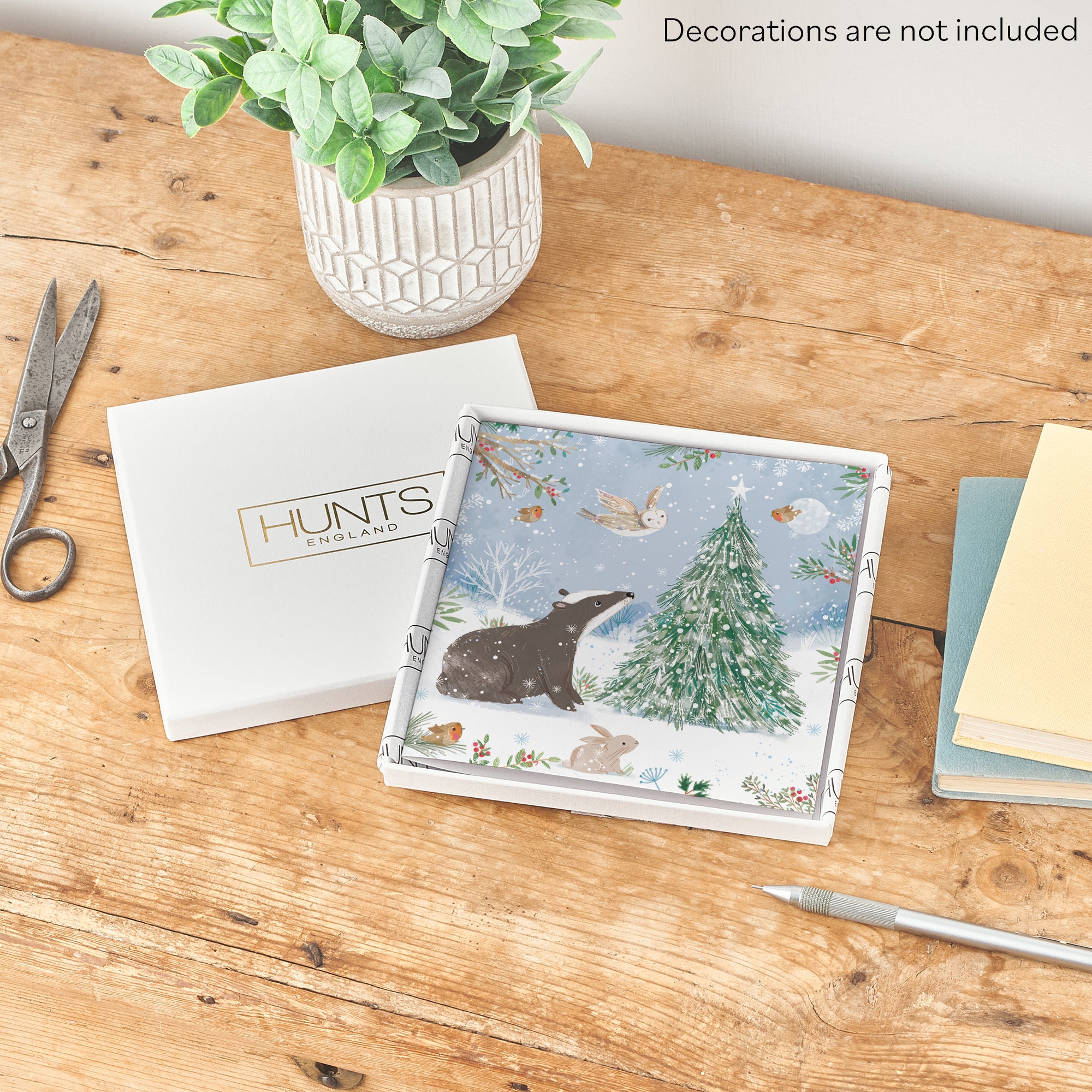 Boxed Open Single Badger Family Fun Christmas Card Nature's Treasures - Default Title (B0D5YJVF2H)