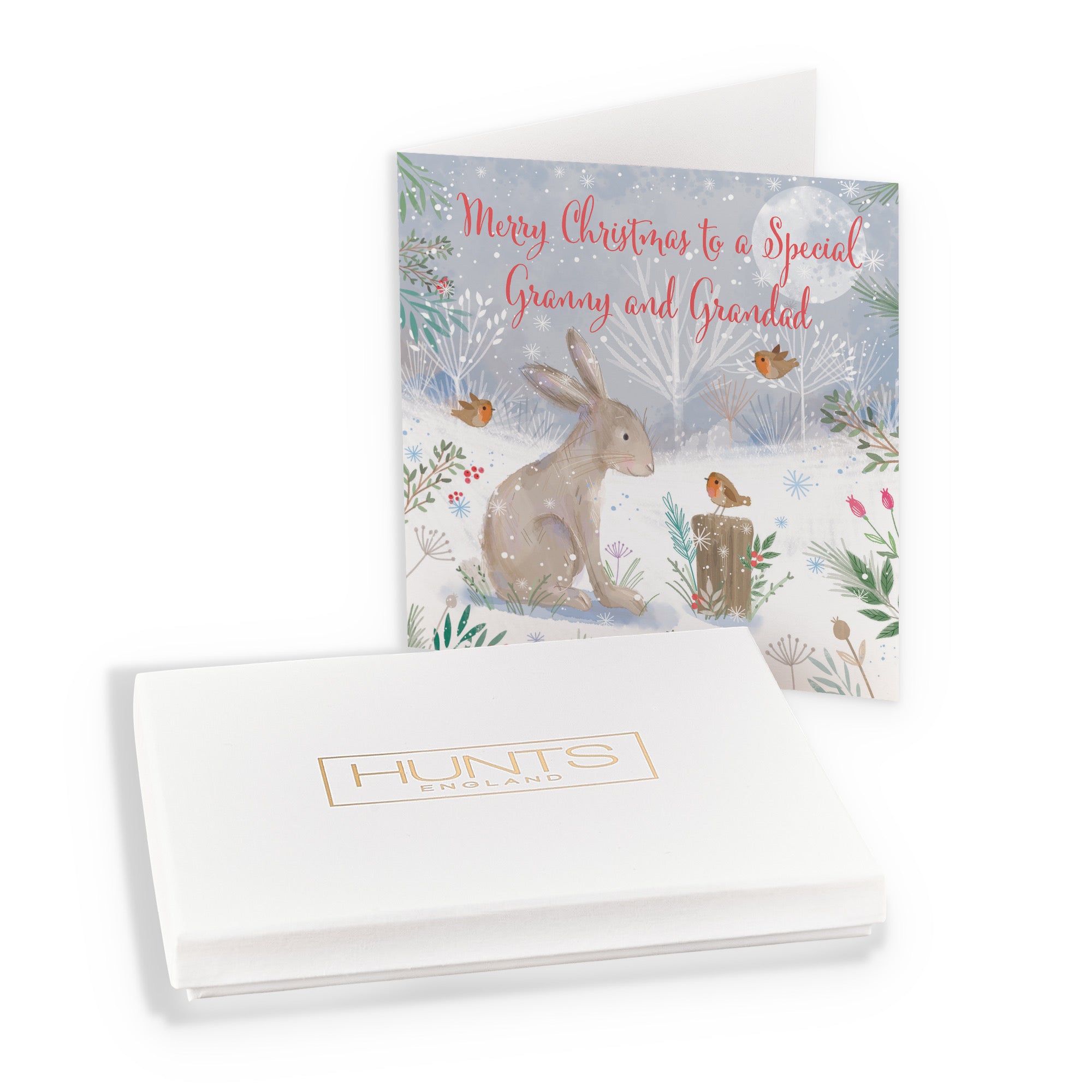 Boxed Granny And Grandad Cute Hare Christmas Card Nature's Treasures - Default Title (B0D5YJY5BM)