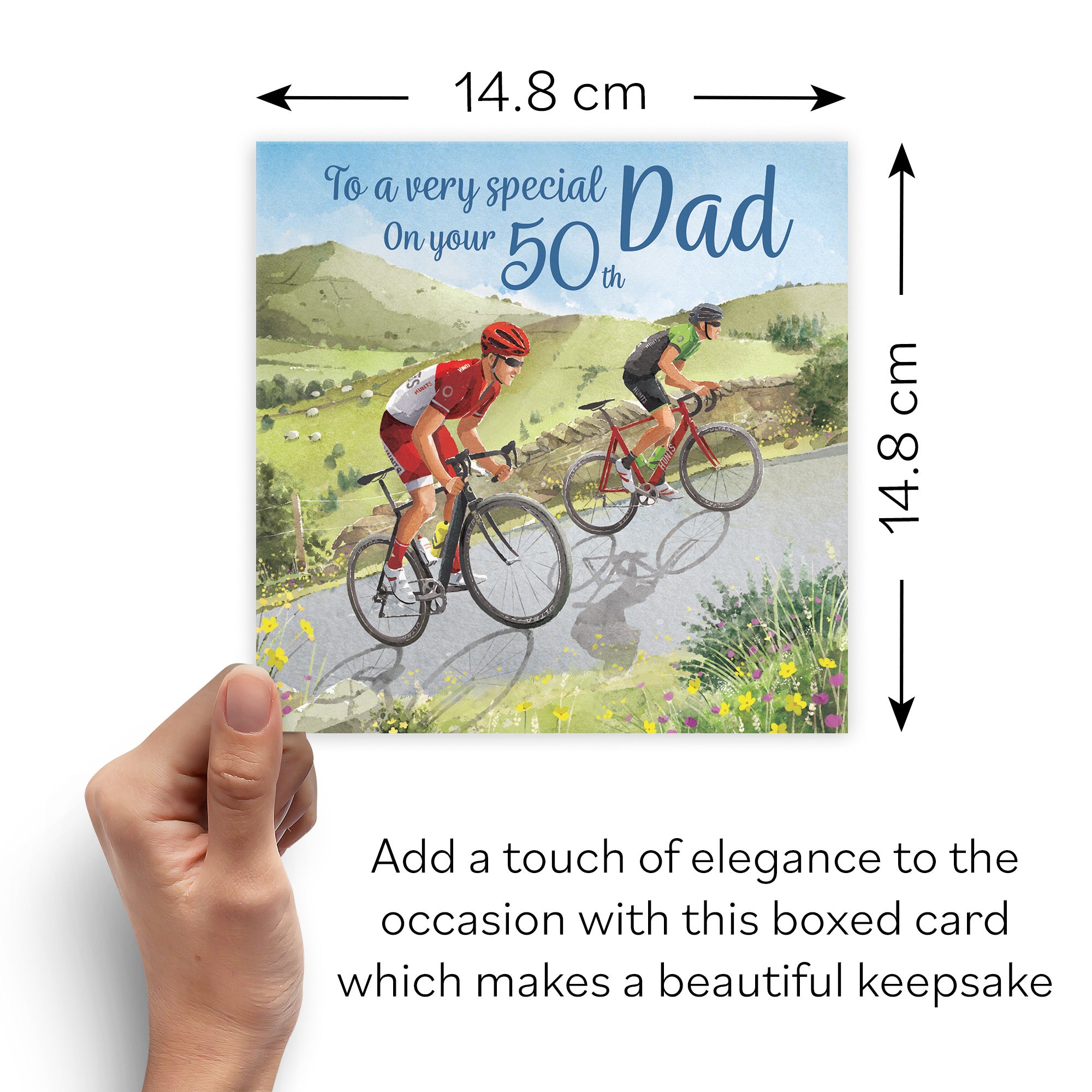 Boxed 50th Dad Birthday Card Road Cycling Milo's Gallery - Default Title (B0D5YJZN8F)