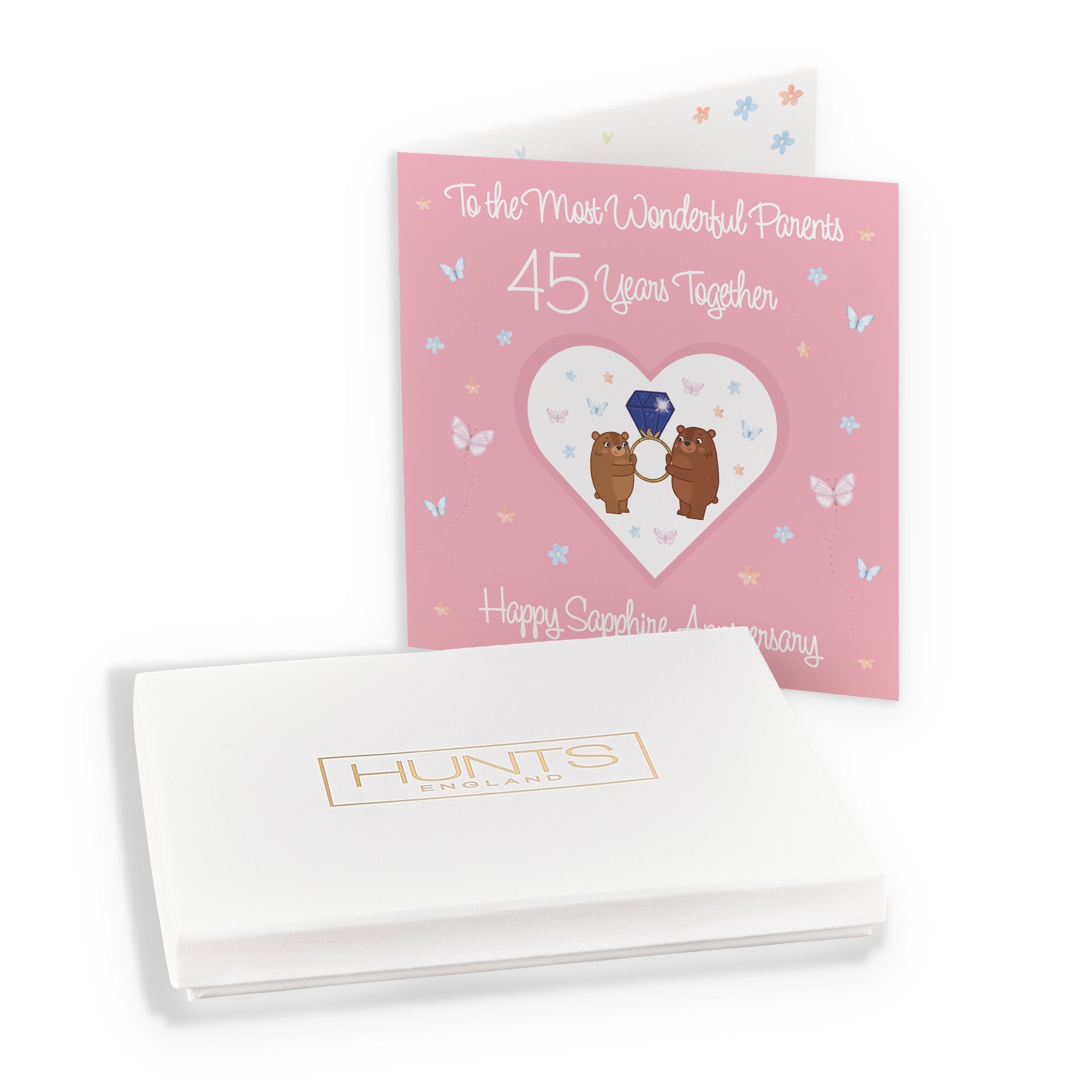 Boxed Parents 45th Anniversary Card Romantic Meadows - Default Title (B0D5YK4PQB)