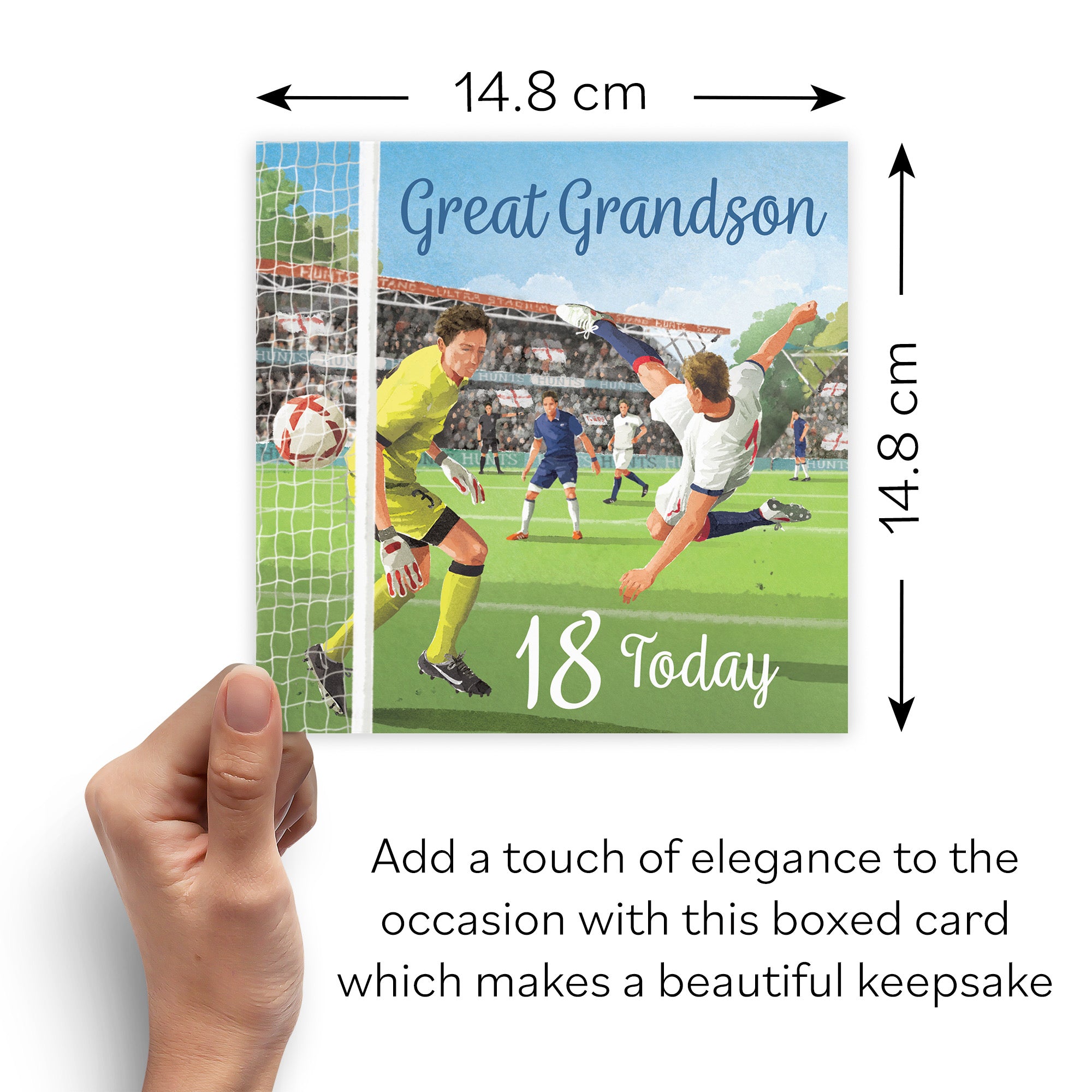 Boxed 18th Great Grandson Football Birthday Card Milo's Gallery - Default Title (B0D5YK6MBY)