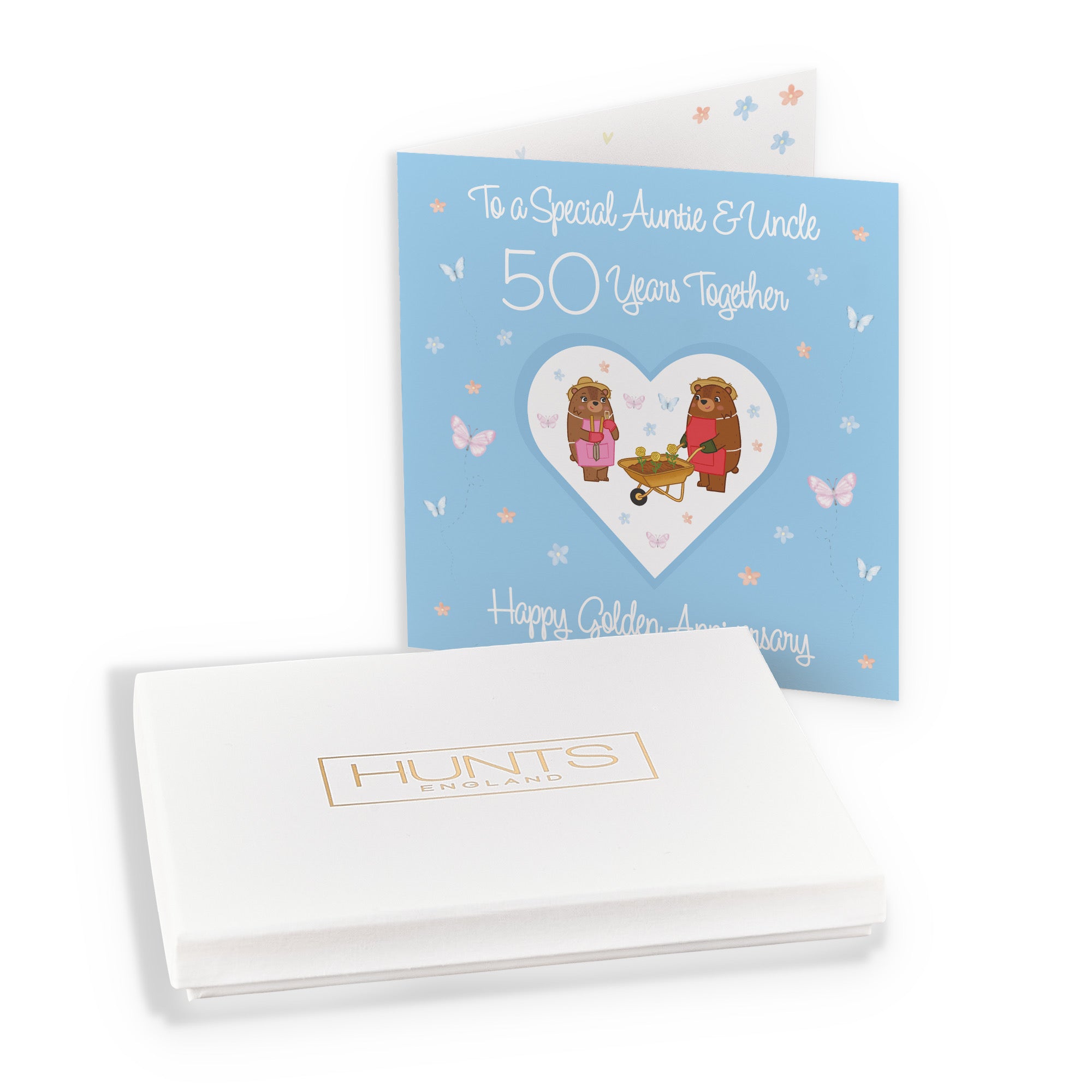 Boxed Auntie & Uncle 50th Anniversary Card Romantic Meadows - Default Title (B0D5YKKL8P)