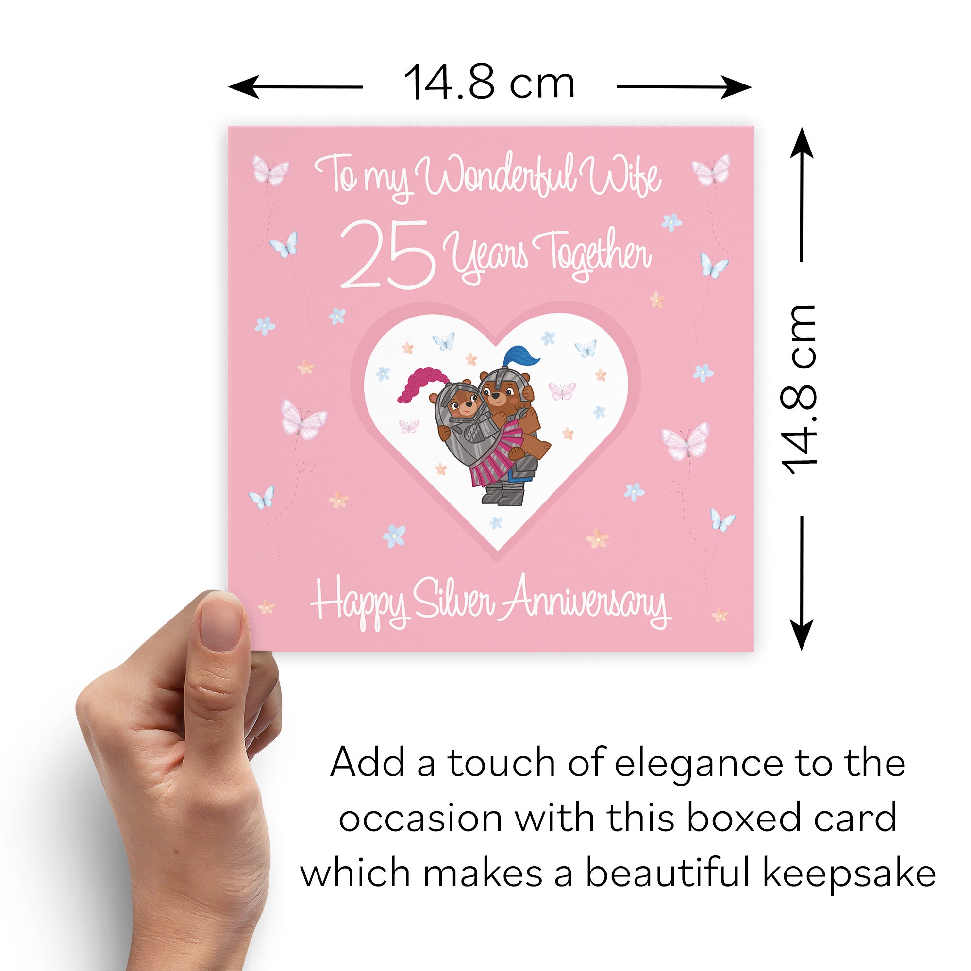 Boxed Wife 25th Anniversary Card Silver Romantic Meadows - Default Title (B0D5YKMC6S)