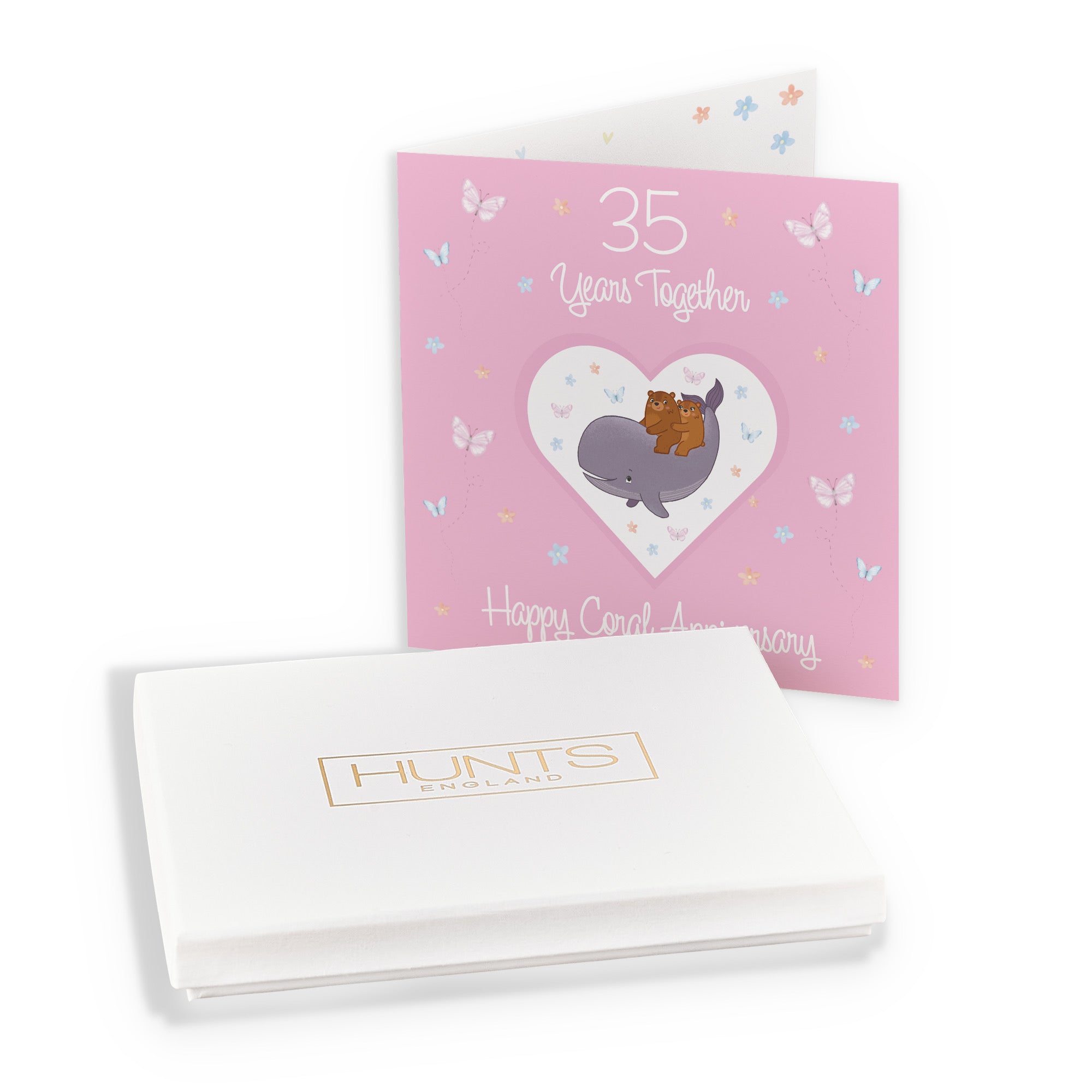 Boxed 35th Anniversary Card Coral Romantic Meadows - Default Title (B0D5YKMNV9)