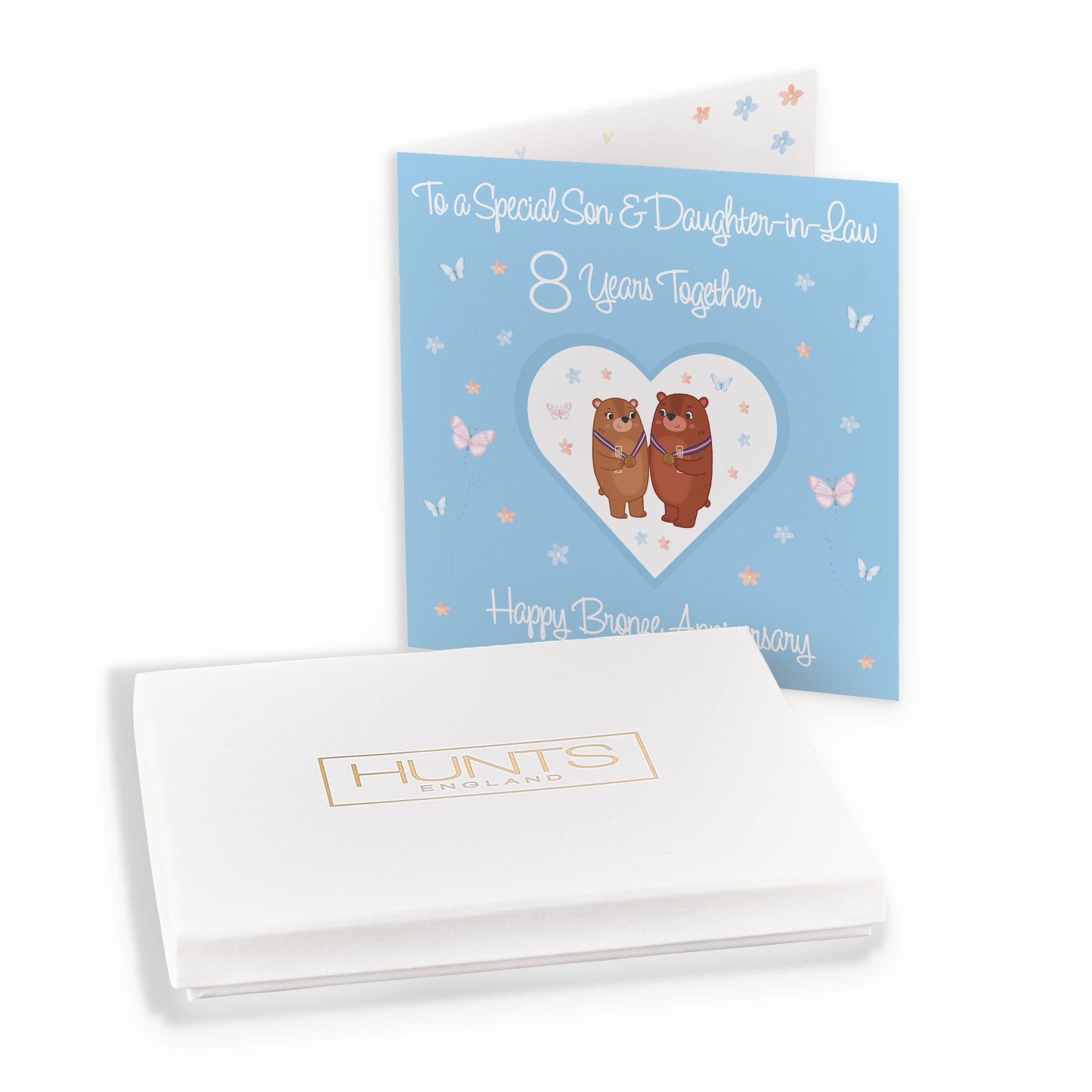 Boxed Son & Daughter-in-Law 8th Anniversary Card Romantic Meadows - Default Title (B0D5YKN436)