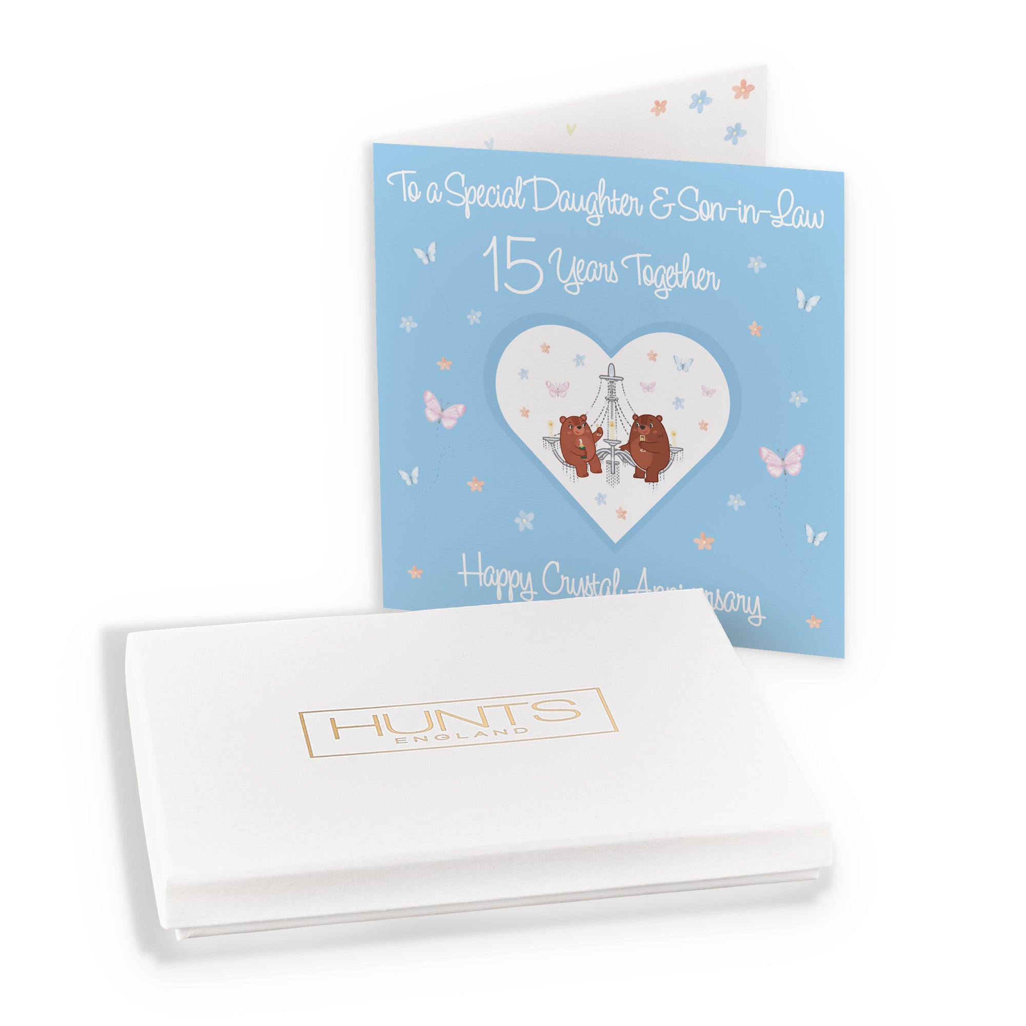 Boxed Daughter & Son-in-Law 15th Anniversary Card Romantic Meadows - Default Title (B0D5YKPZVK)