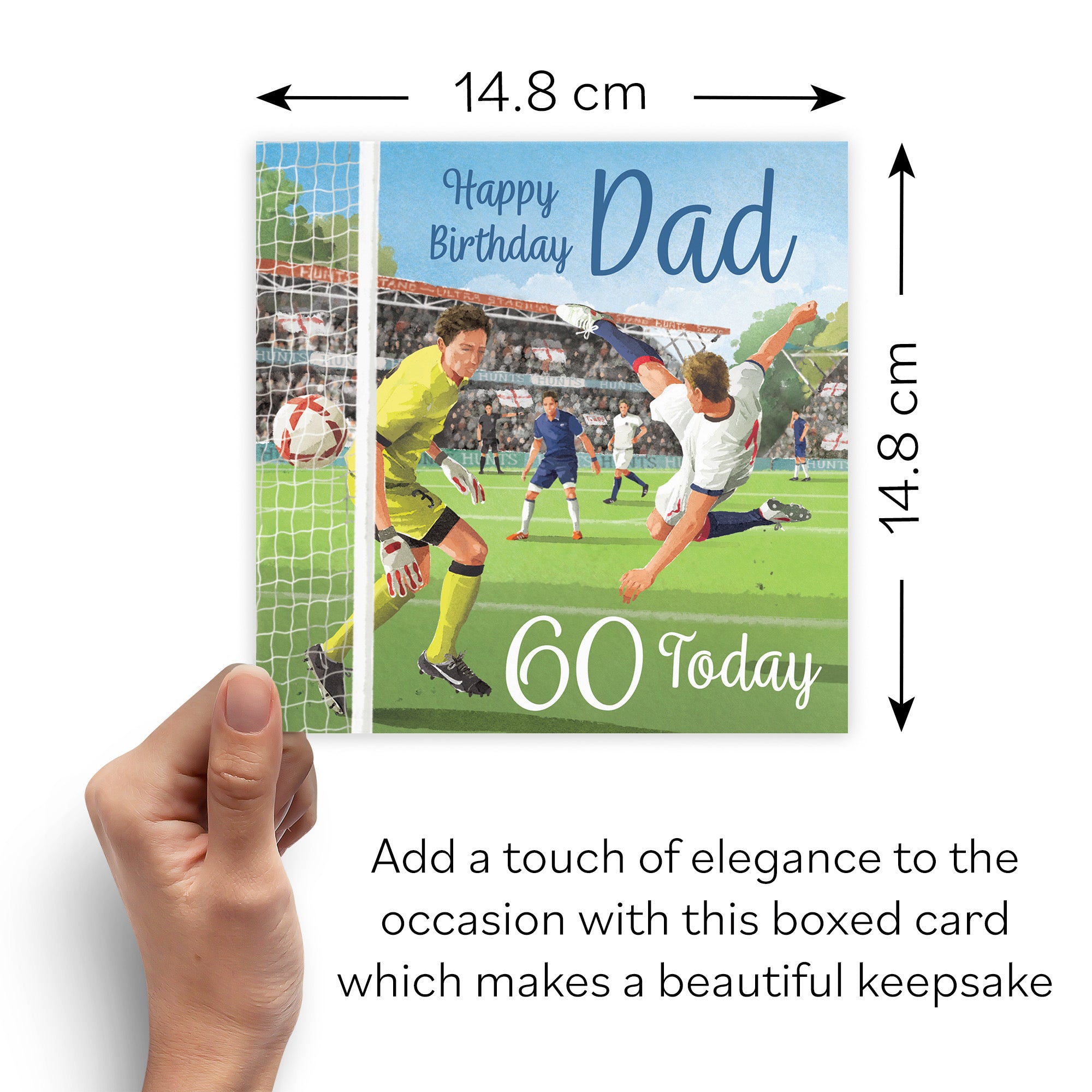 Boxed 60th Dad Football Birthday Card Milo's Gallery - Default Title (B0D5YKQ711)