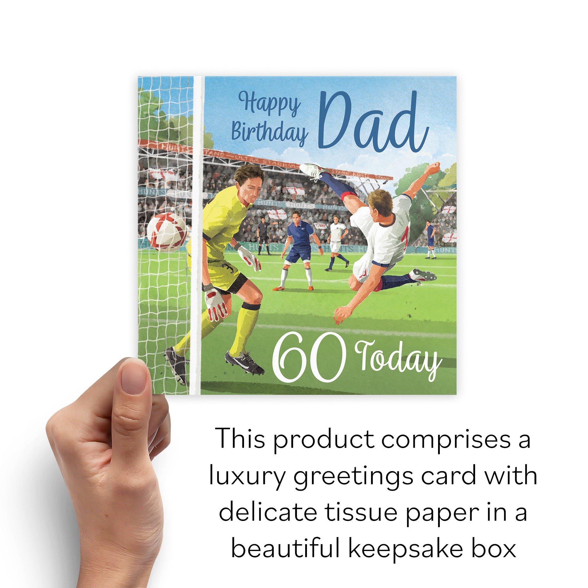 Boxed 60th Dad Football Birthday Card Milo's Gallery - Default Title (B0D5YKQ711)