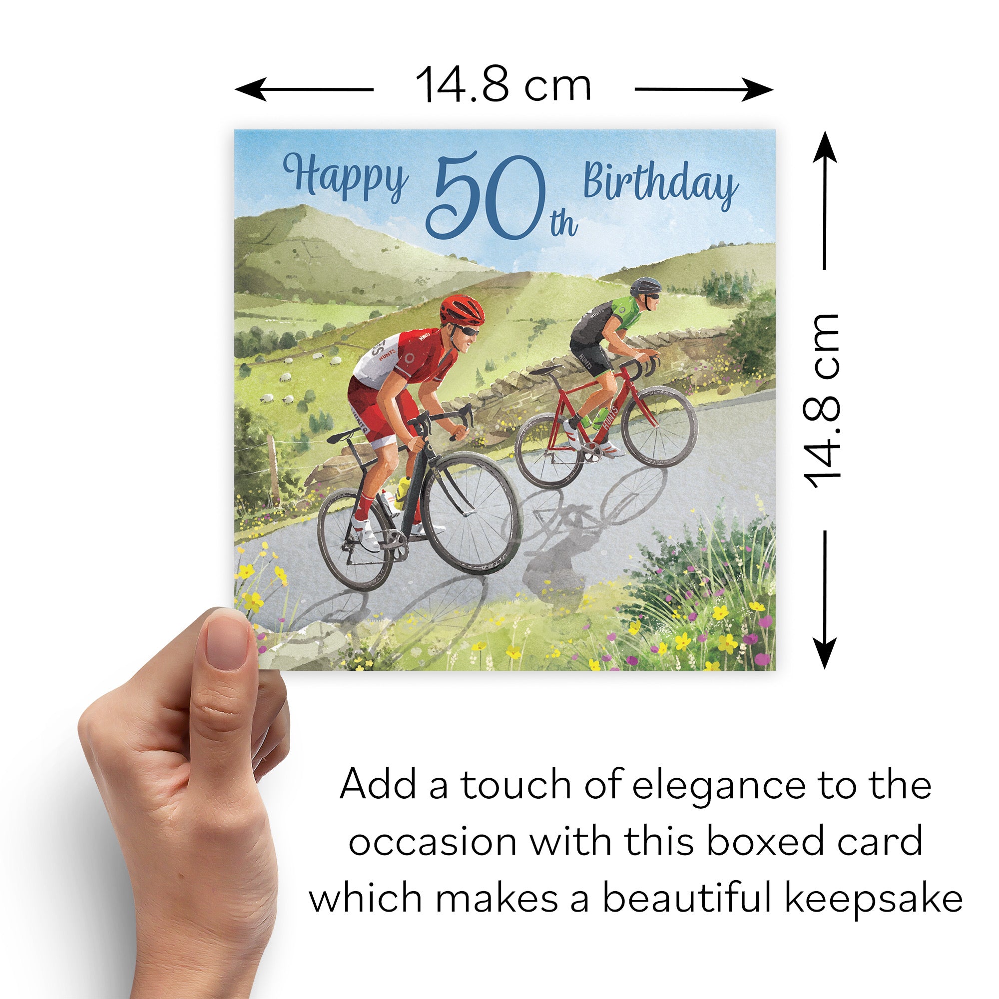 Boxed 50th Birthday Card Road Cycling Milo's Gallery - Default Title (B0D5YKWZCW)