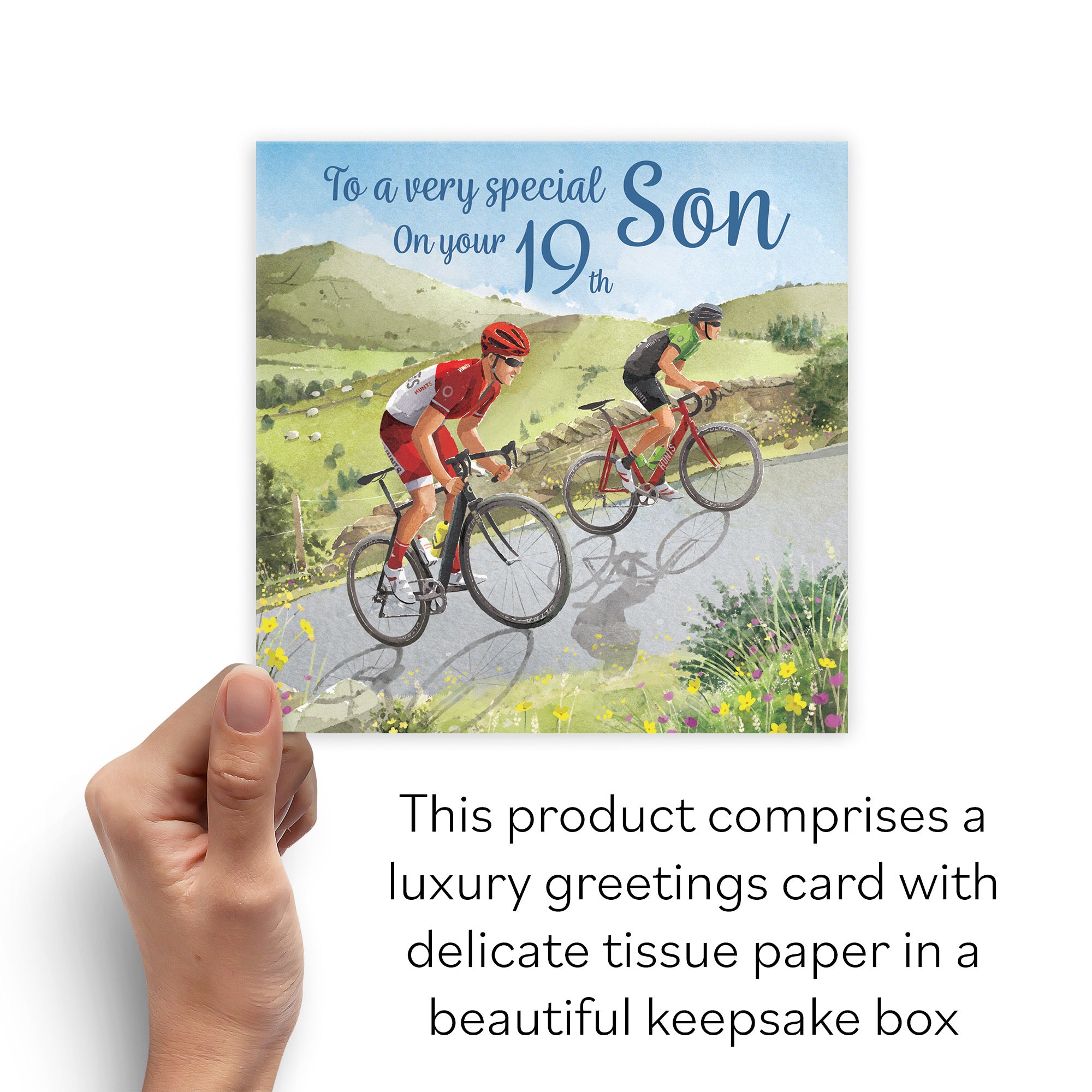 Boxed 19th Son Birthday Card Road Cycling Milo's Gallery - Default Title (B0D5YL1J8D)