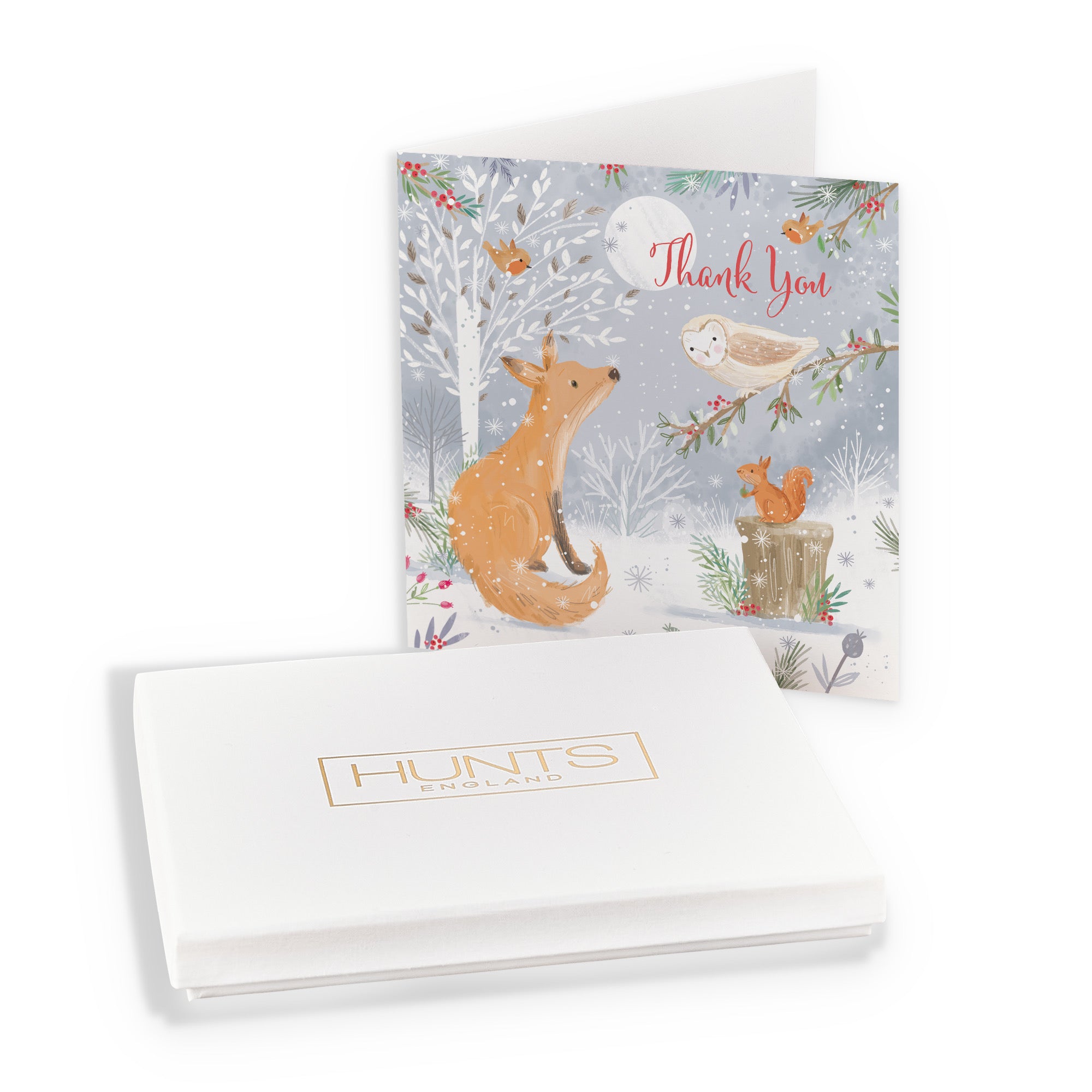 Boxed Thank You Cute Fox Christmas Card Nature's Treasures - Default Title (B0D5YL25RB)