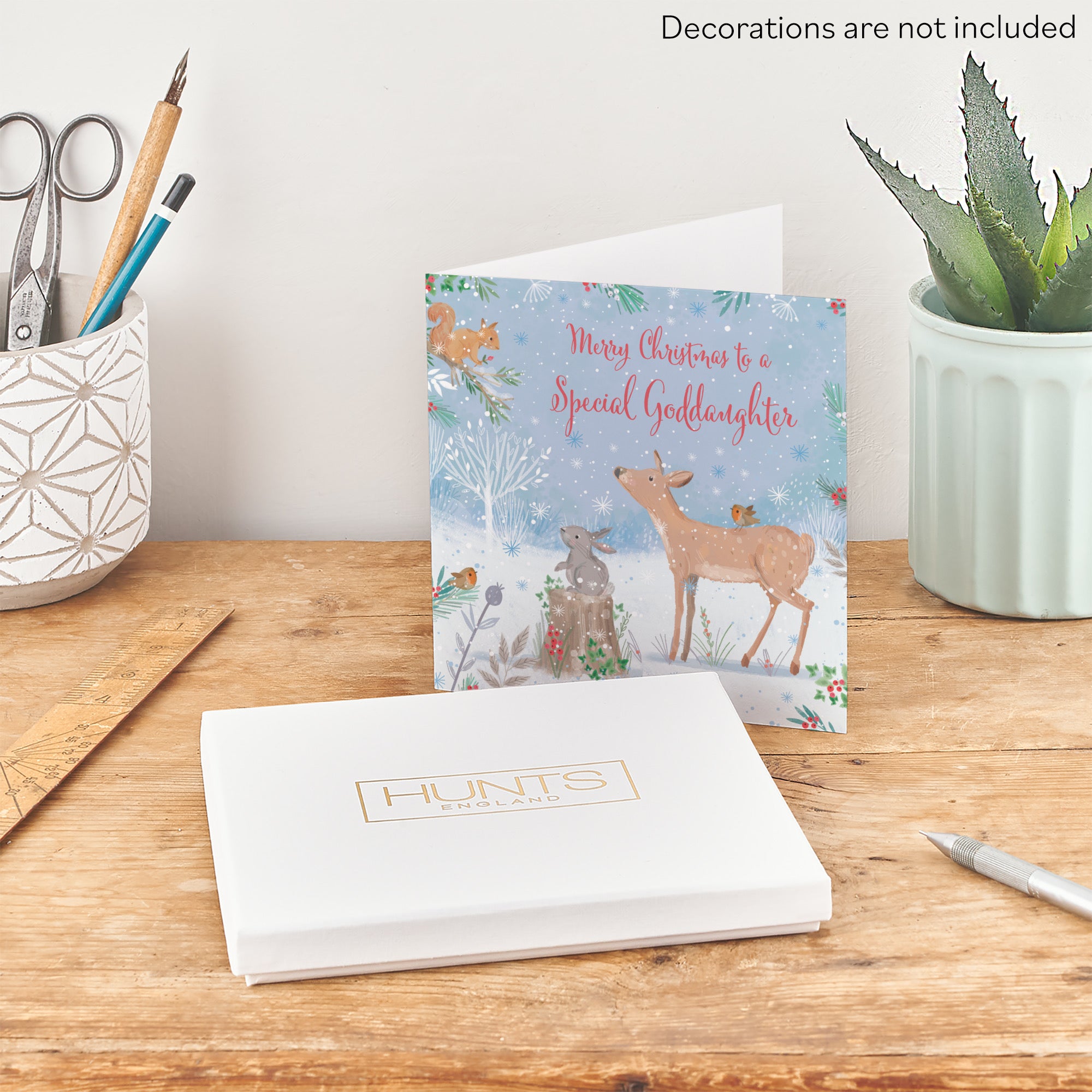 Boxed Goddaughter Cute Deer Christmas Card Nature's Treasures - Default Title (B0D5YL2DLB)