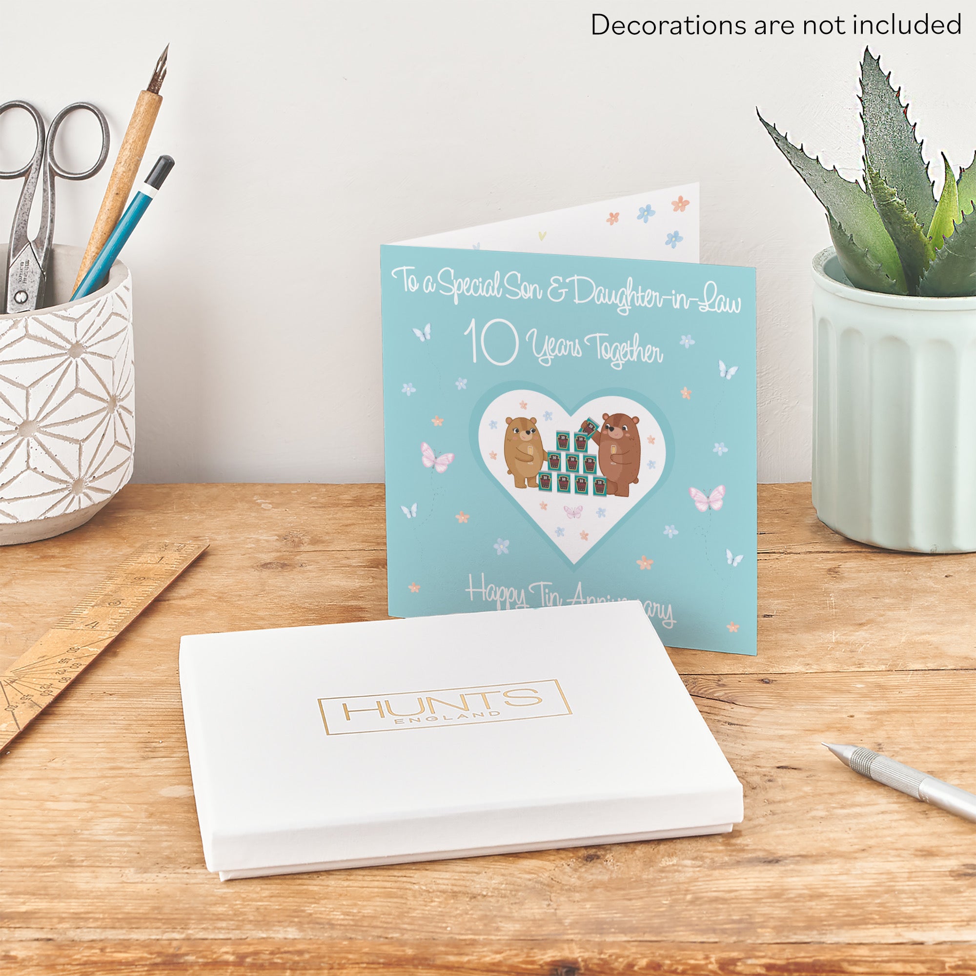 Boxed Son & Daughter-in-Law 10th Anniversary Card Romantic Meadows - Default Title (B0D5YL31QK)