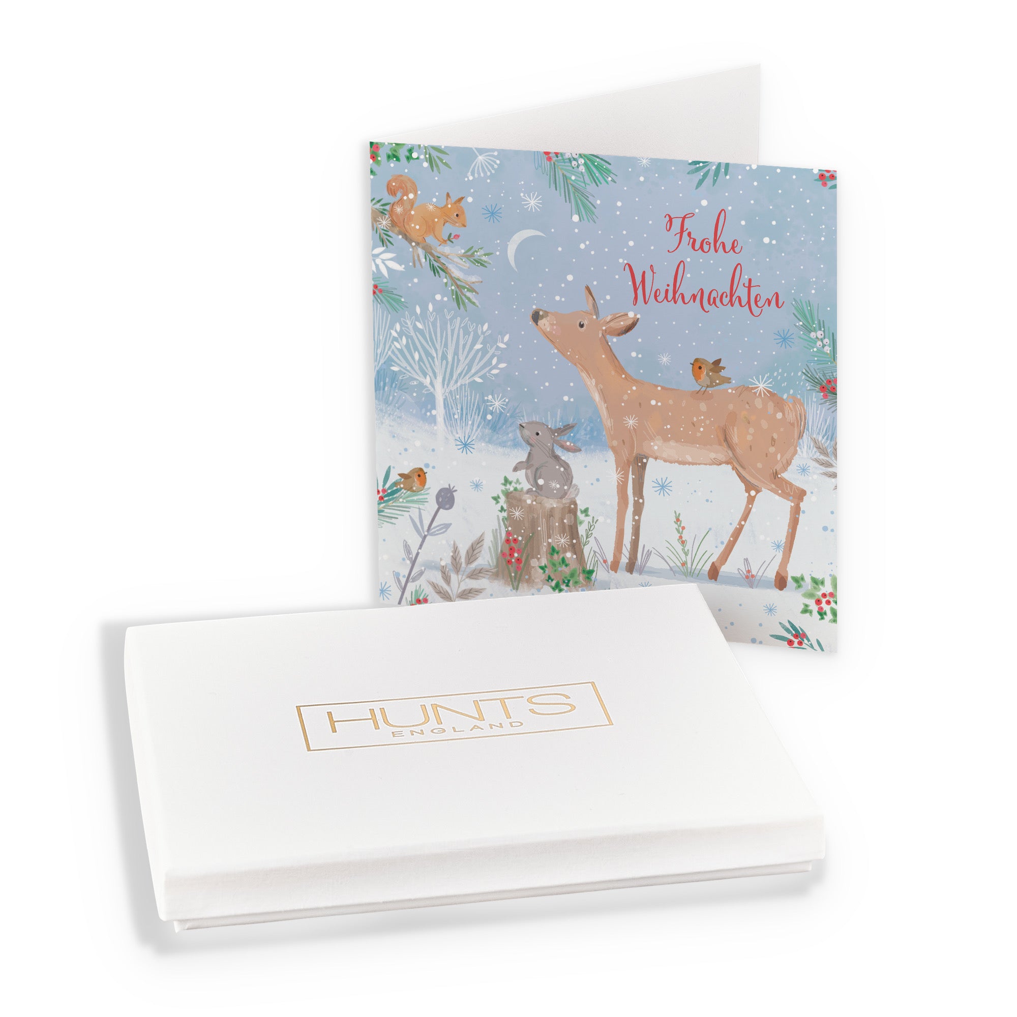 Boxed Cute Deer German Language Christmas Card Nature's Treasures - Default Title (B0D5YL6LGR)