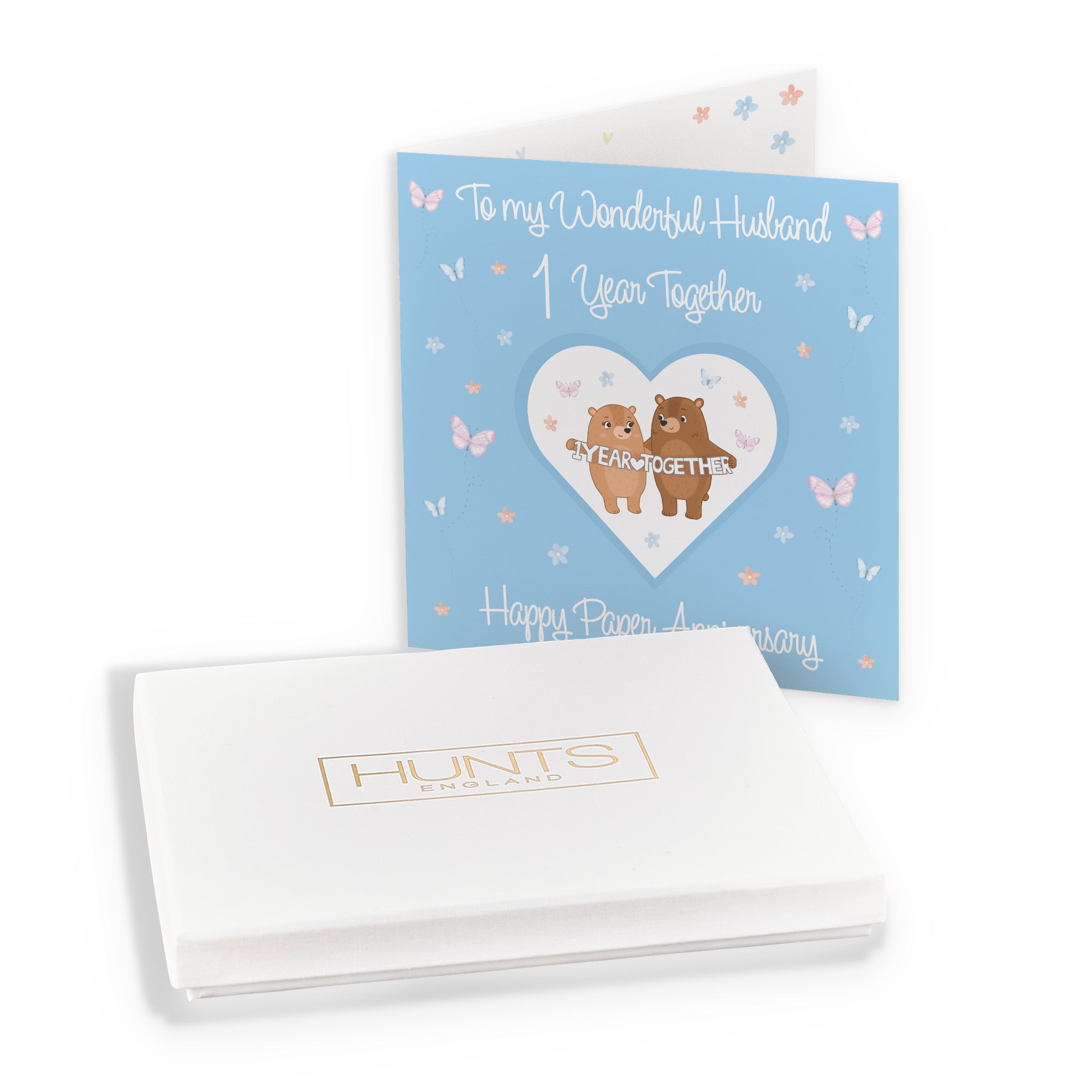 Boxed Husband 1st Anniversary Card Paper Romantic Meadows - Default Title (B0D5YL7P1T)