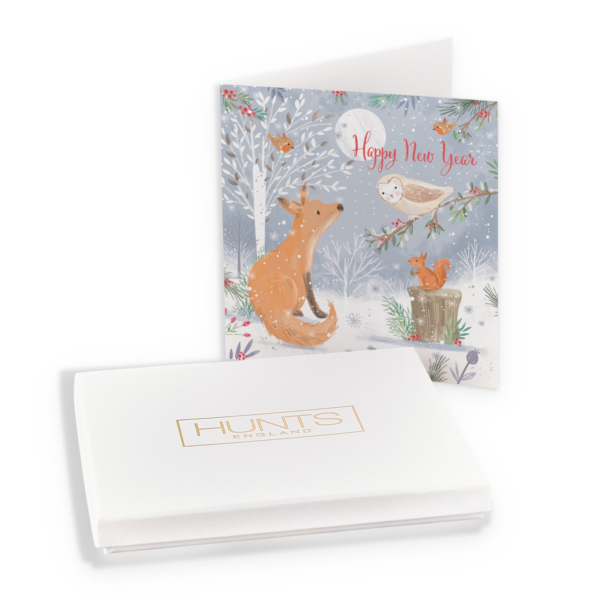 Boxed Happy New Year Cute Fox Card Nature's Treasures - Default Title (B0D5YLG3SM)