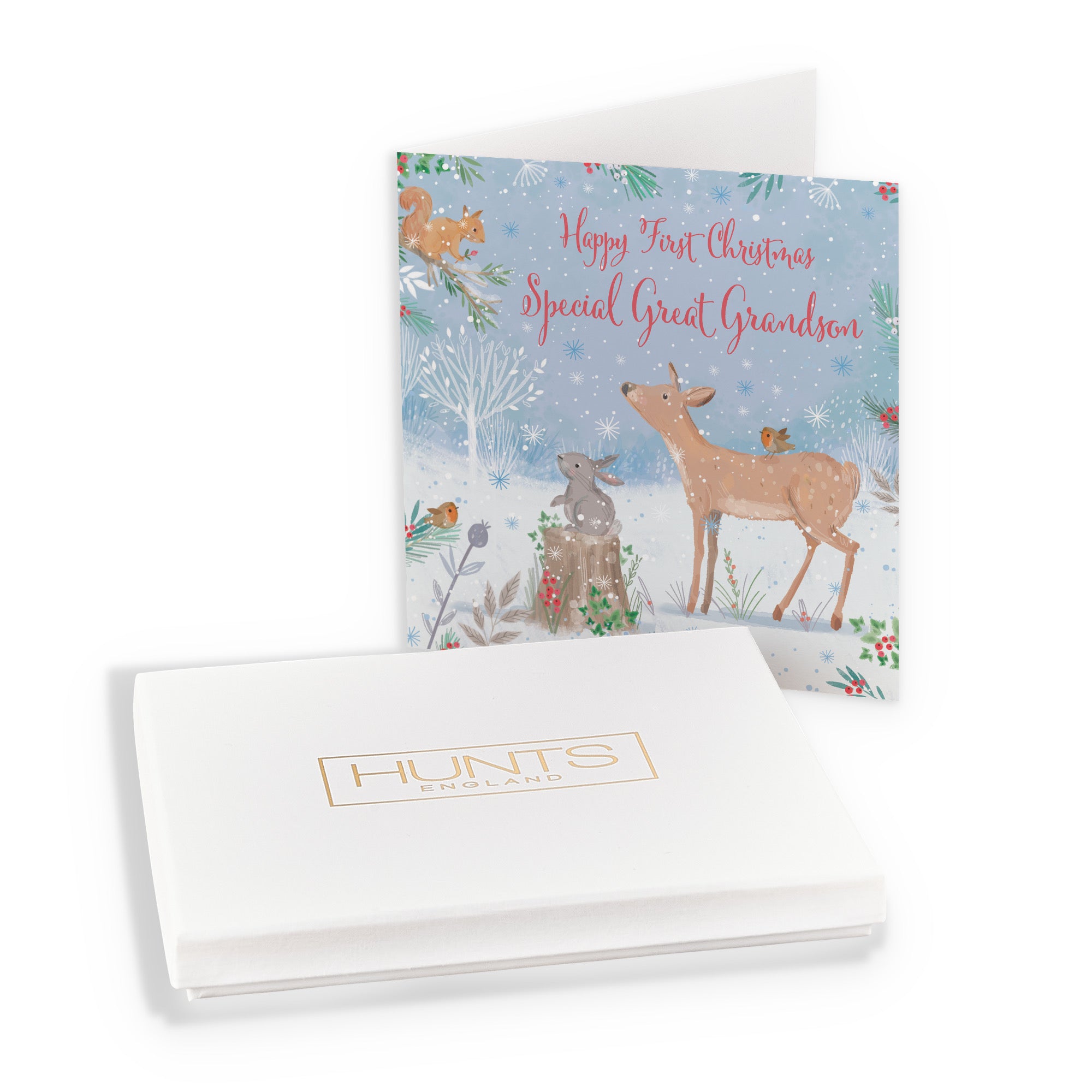 Boxed Cute Deer Great Grandson's 1st Christmas Card Nature's Treasures - Default Title (B0D5YLJ4V6)