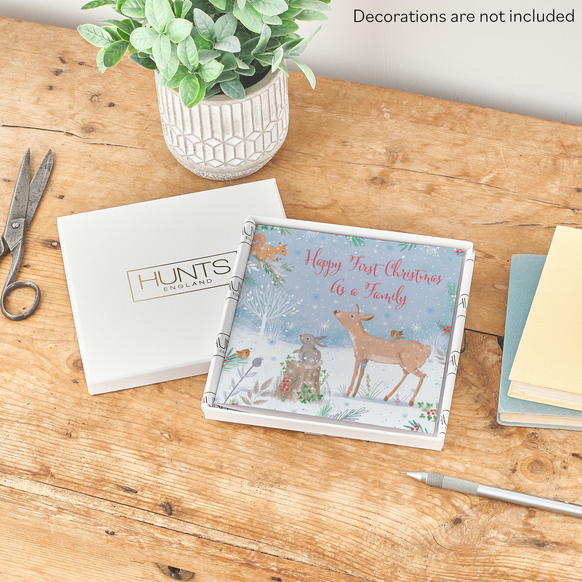 Boxed Cute Deer First Christmas As A Family Card Nature's Treasures - Default Title (B0D5YLJCFL)