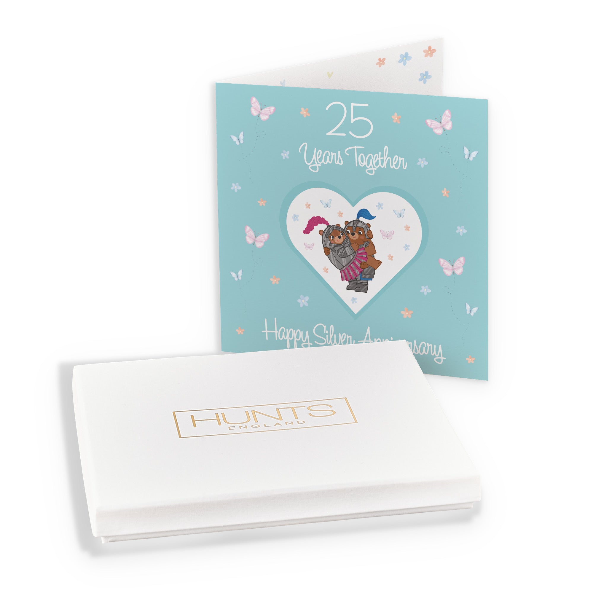 Boxed 25th Anniversary Card Silver Romantic Meadows - Default Title (B0D5YLJCJ5)