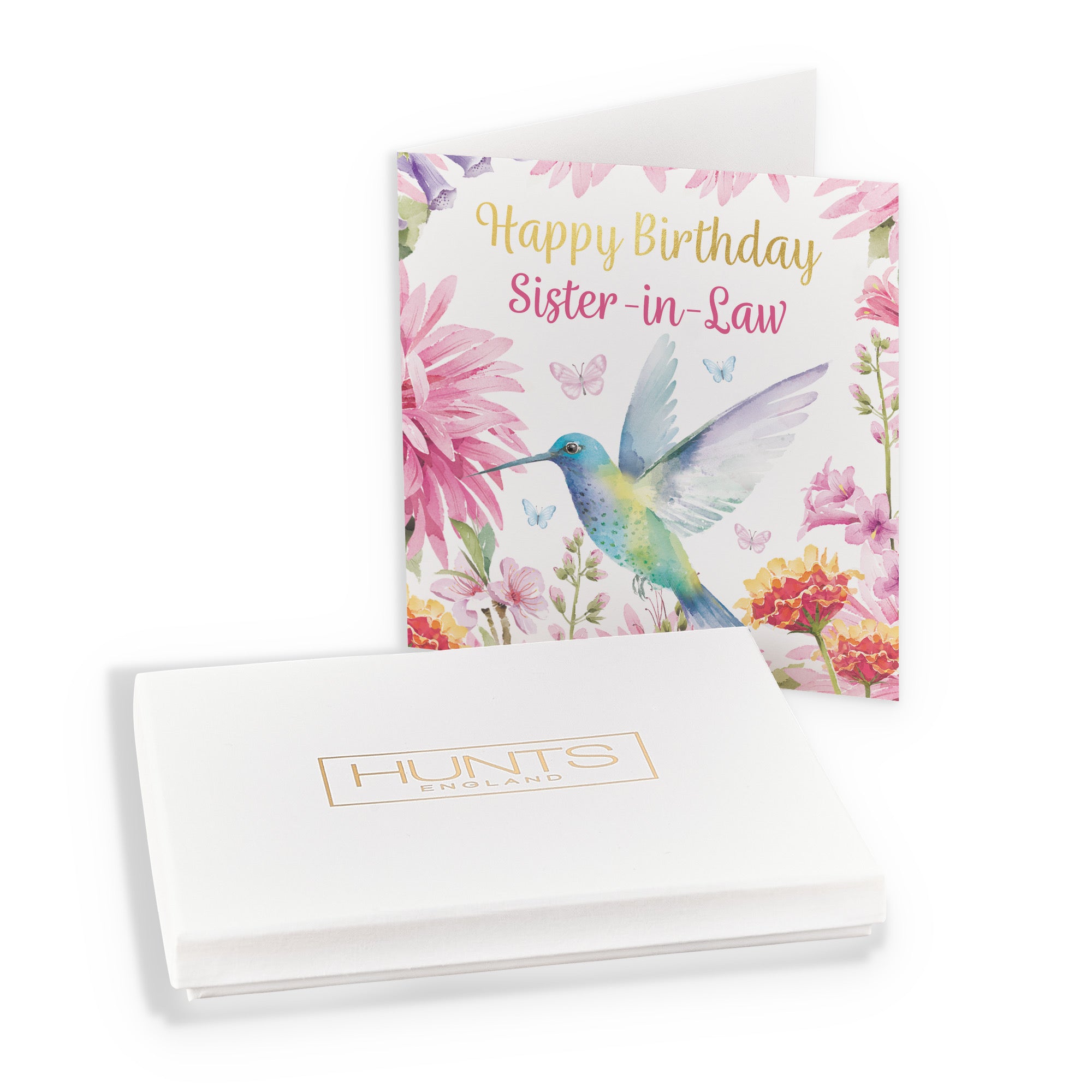 Boxed Sister-in-Law Birthday Card Hummingbird Gold Foil Milo's Gallery - Default Title (B0D5YLM2HN)