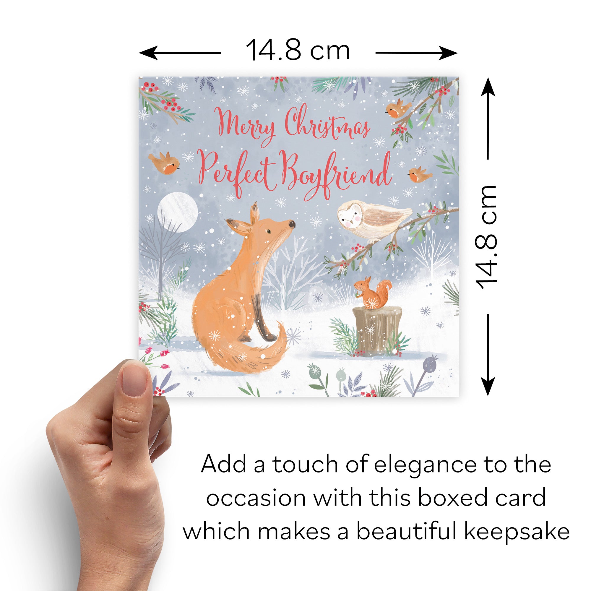 Boxed Boyfriend Cute Fox Christmas Card Nature's Treasures - Default Title (B0D5YLMVH6)