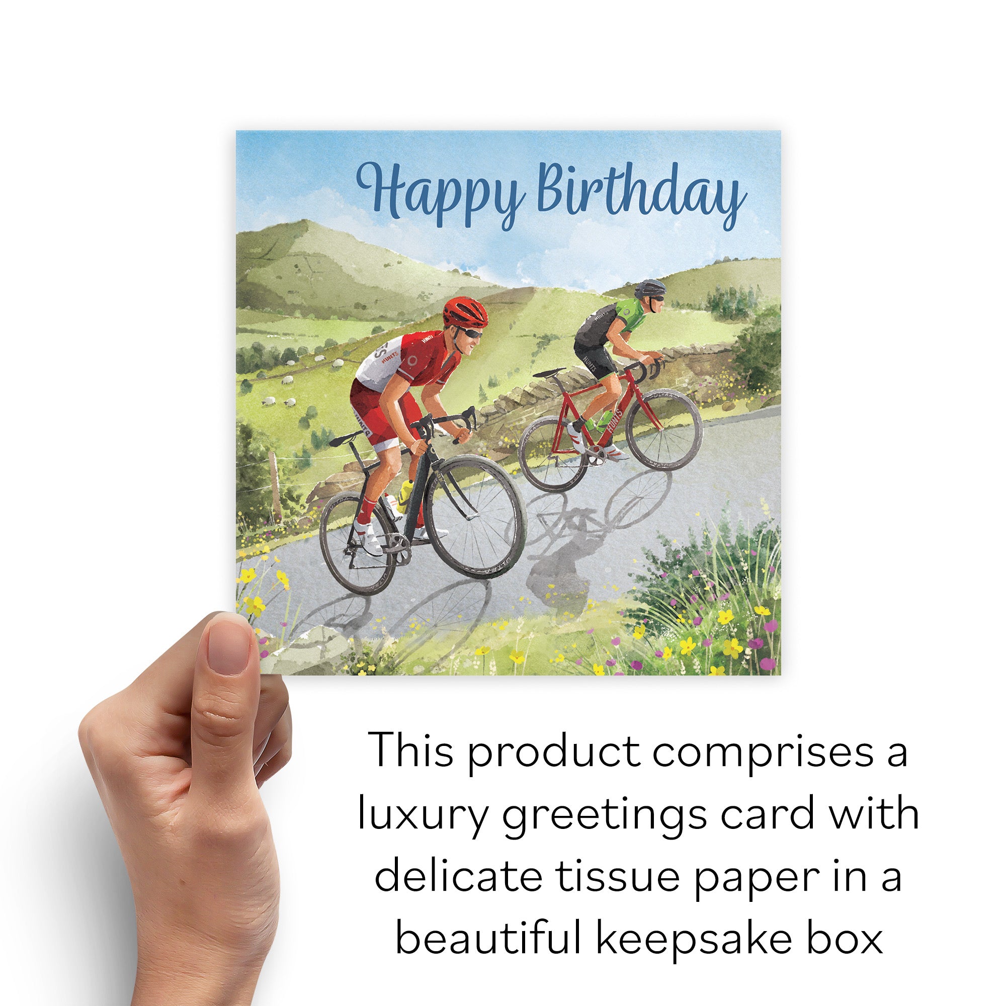 Boxed Road Cycling Birthday Card Milo's Gallery - Default Title (B0D5YLV272)