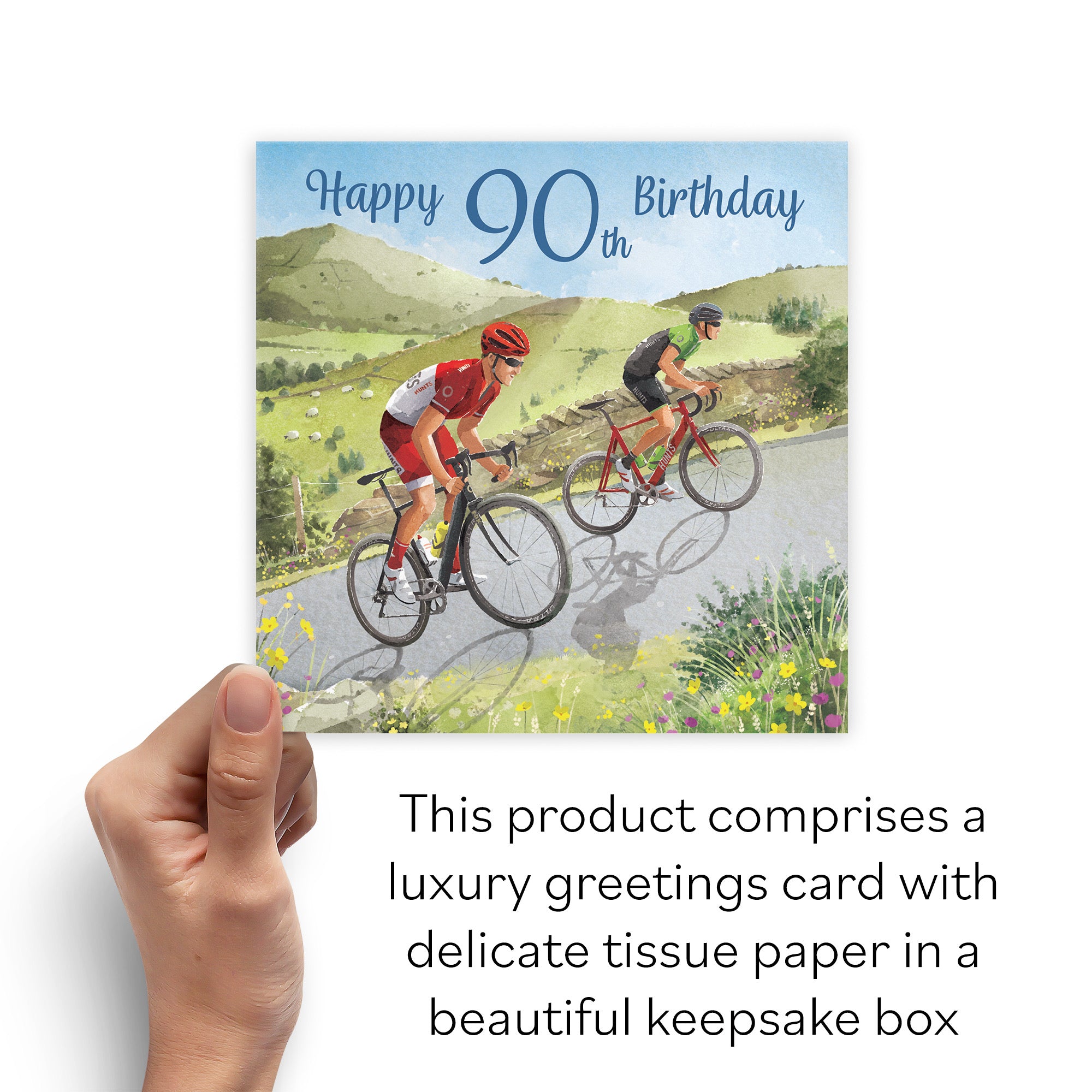 Boxed 90th Birthday Card Road Cycling Milo's Gallery - Default Title (B0D5YLV4Z8)