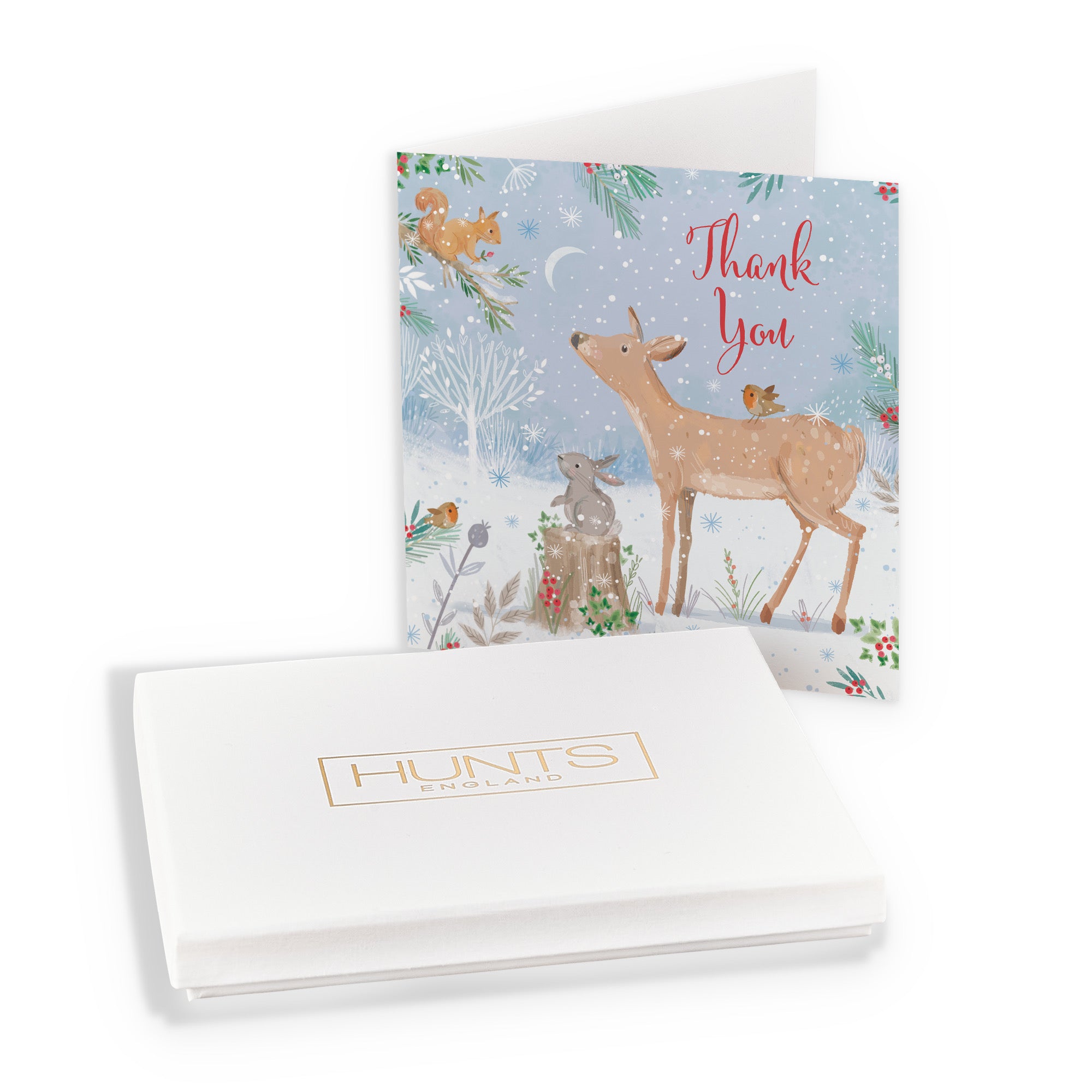 Boxed Thank You Cute Deer Christmas Card Nature's Treasures - Default Title (B0D5YLVGVZ)