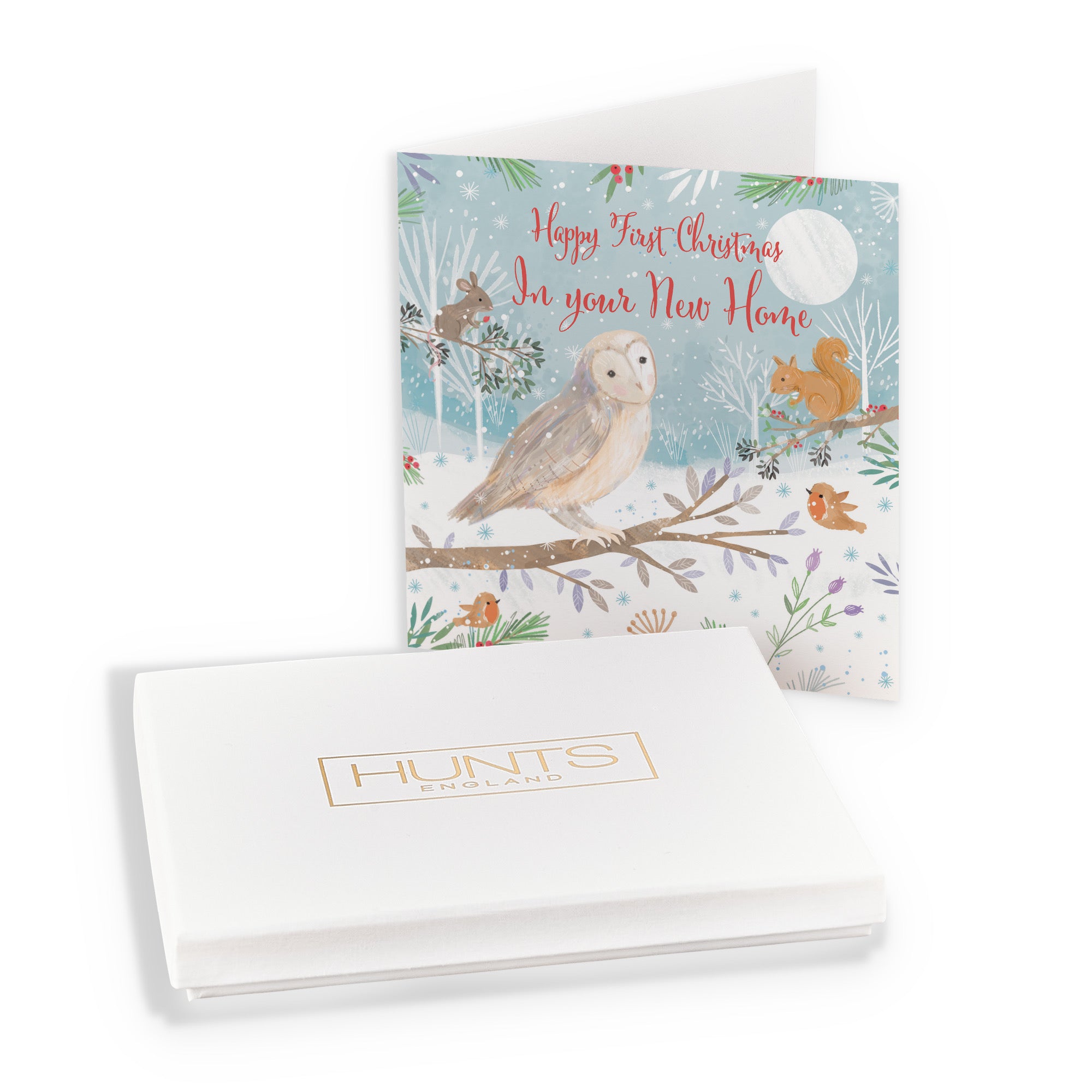 Boxed 1st Christmas In New Home Cute Owl Card Nature's Treasures - Default Title (B0D5YLZ28L)