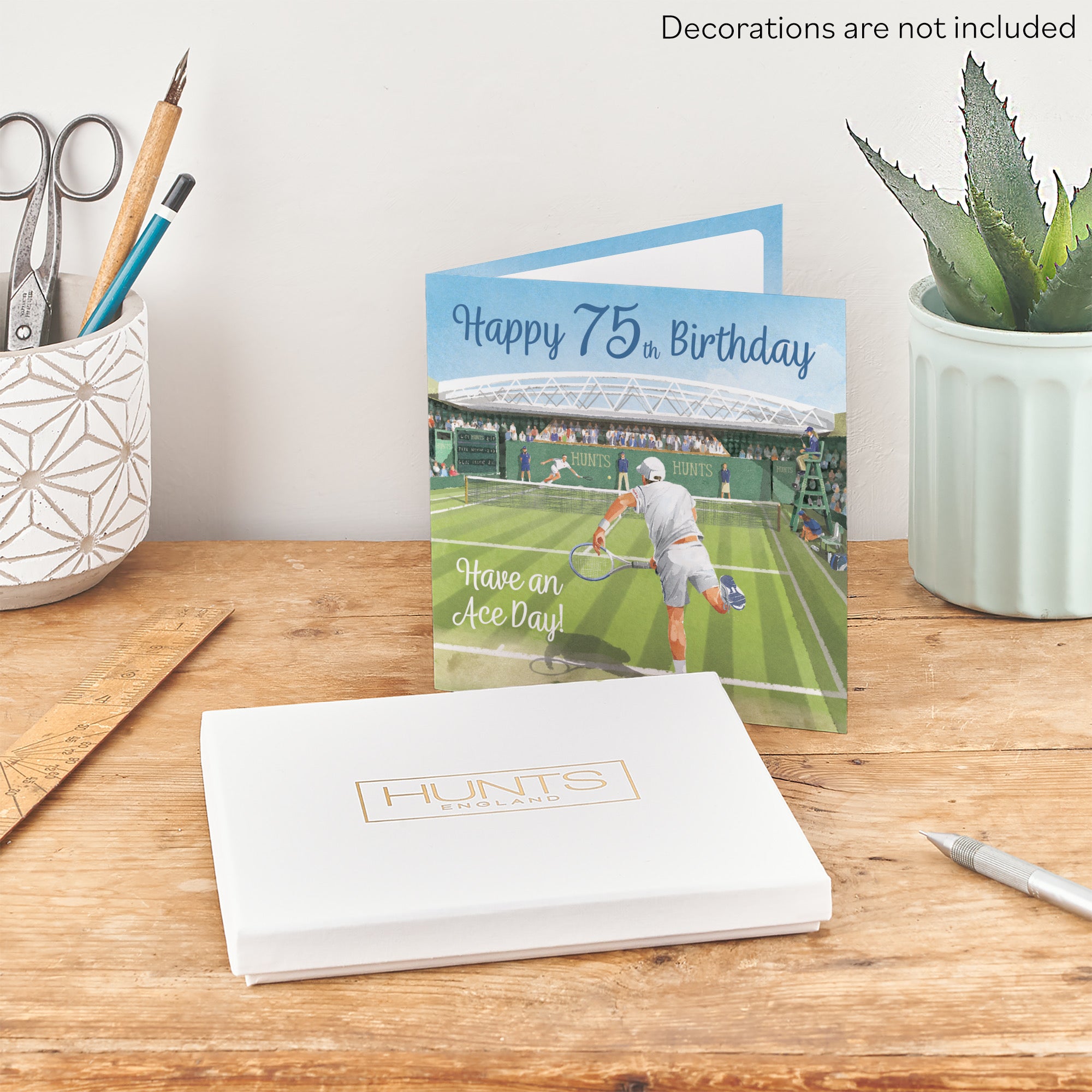 Boxed Tennis 75th Birthday Card For Him Milo's Gallery - Default Title (B0D5YM19FV)