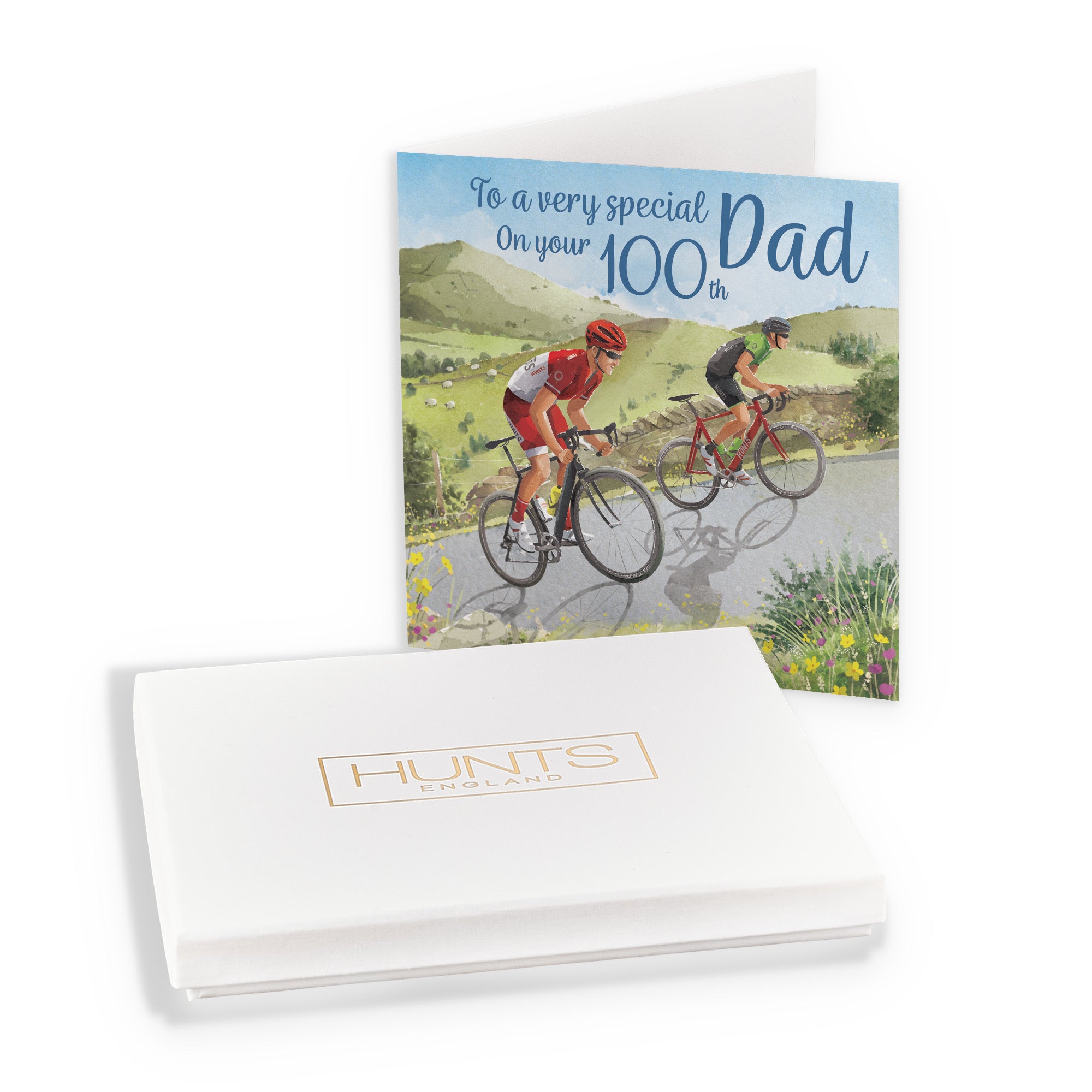 Boxed 100th Dad Birthday Card Road Cycling Milo's Gallery - Default Title (B0D5YM878J)