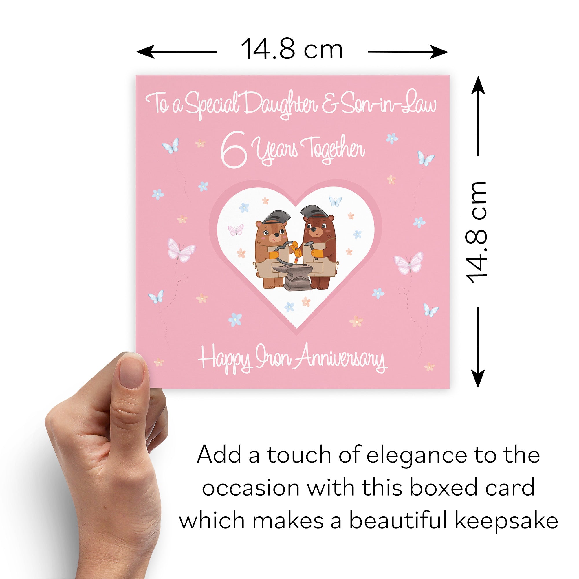 Boxed Daughter & Son-in-Law 6th Anniversary Card Romantic Meadows - Default Title (B0D5YMD32D)