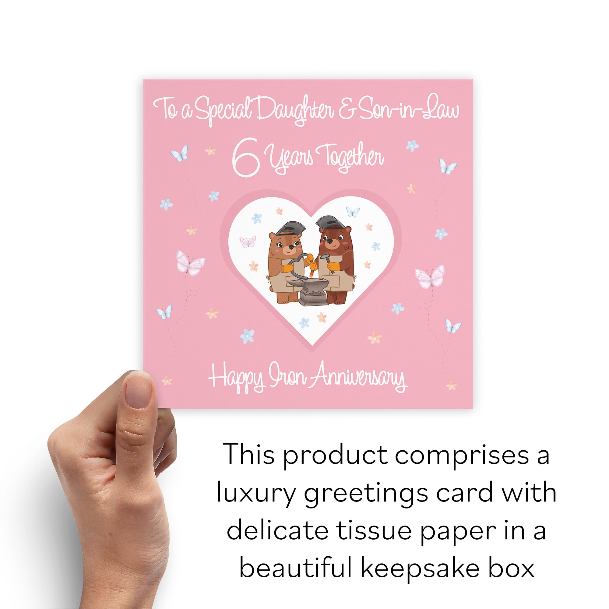 Boxed Daughter & Son-in-Law 6th Anniversary Card Romantic Meadows - Default Title (B0D5YMD32D)