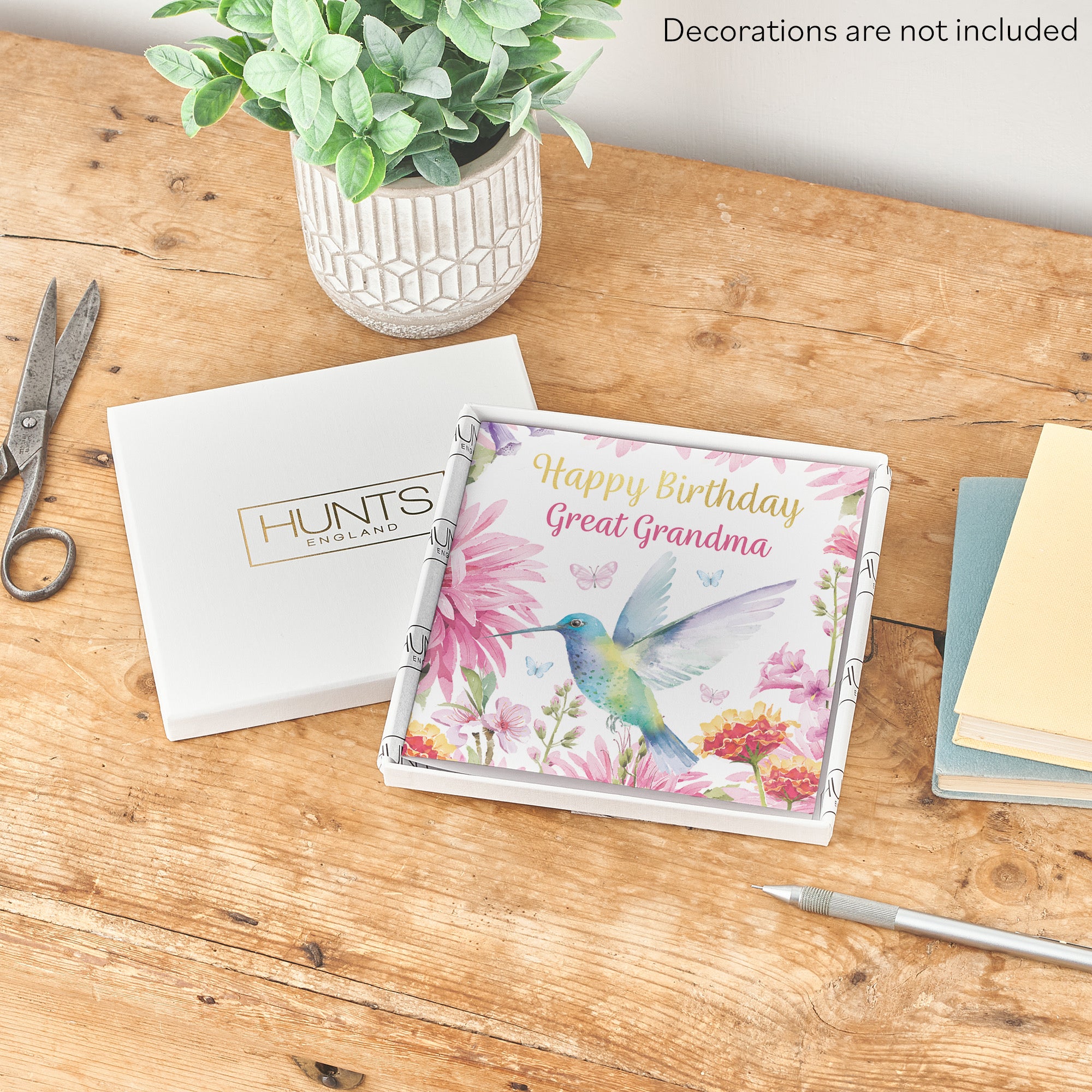 Boxed Great Grandma Birthday Card Hummingbird Gold Foil Milo's Gallery - Default Title (B0D5YMK7P6)