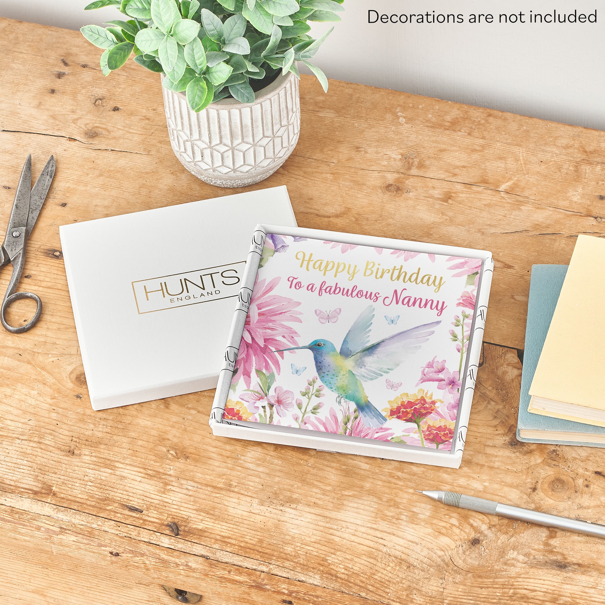 Boxed Nanny Birthday Card Hummingbird Gold Foil Milo's Gallery - Default Title (B0D5YMN8L6)