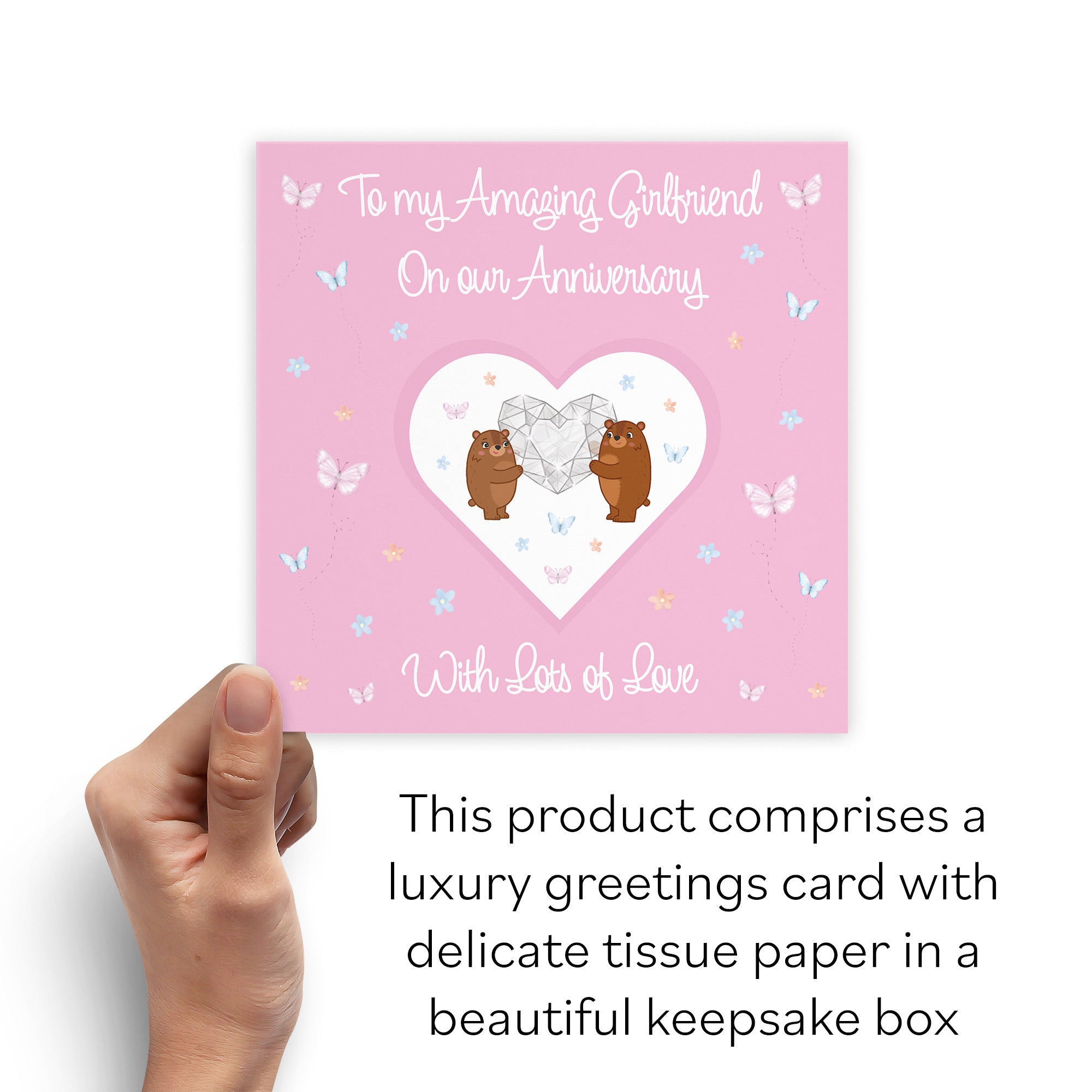 Boxed Girlfriend Anniversary Card Romantic Meadows - Default Title (B0D5YMR9JK)