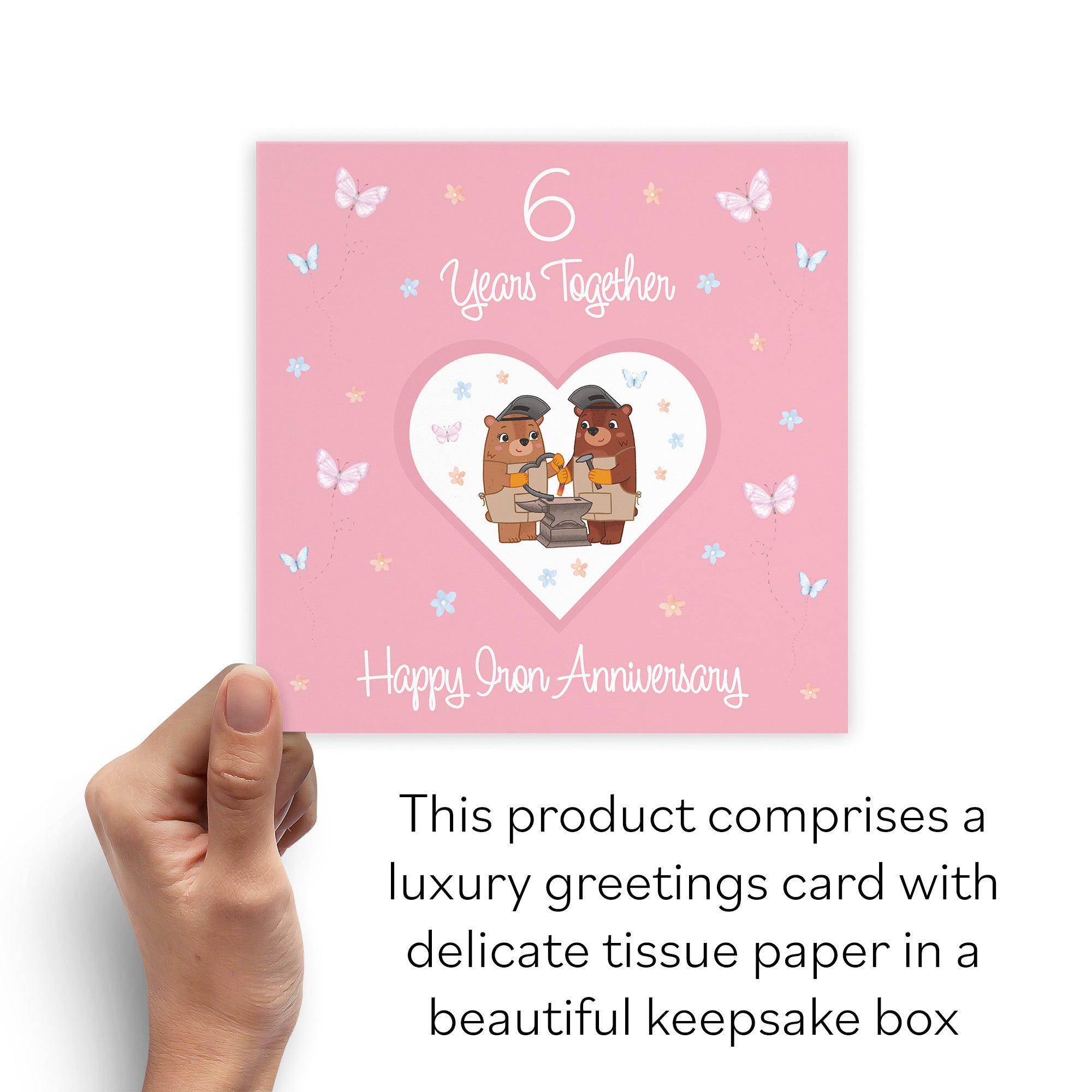 Boxed 6th Anniversary Card Iron Romantic Meadows - Default Title (B0D5YMWPG3)