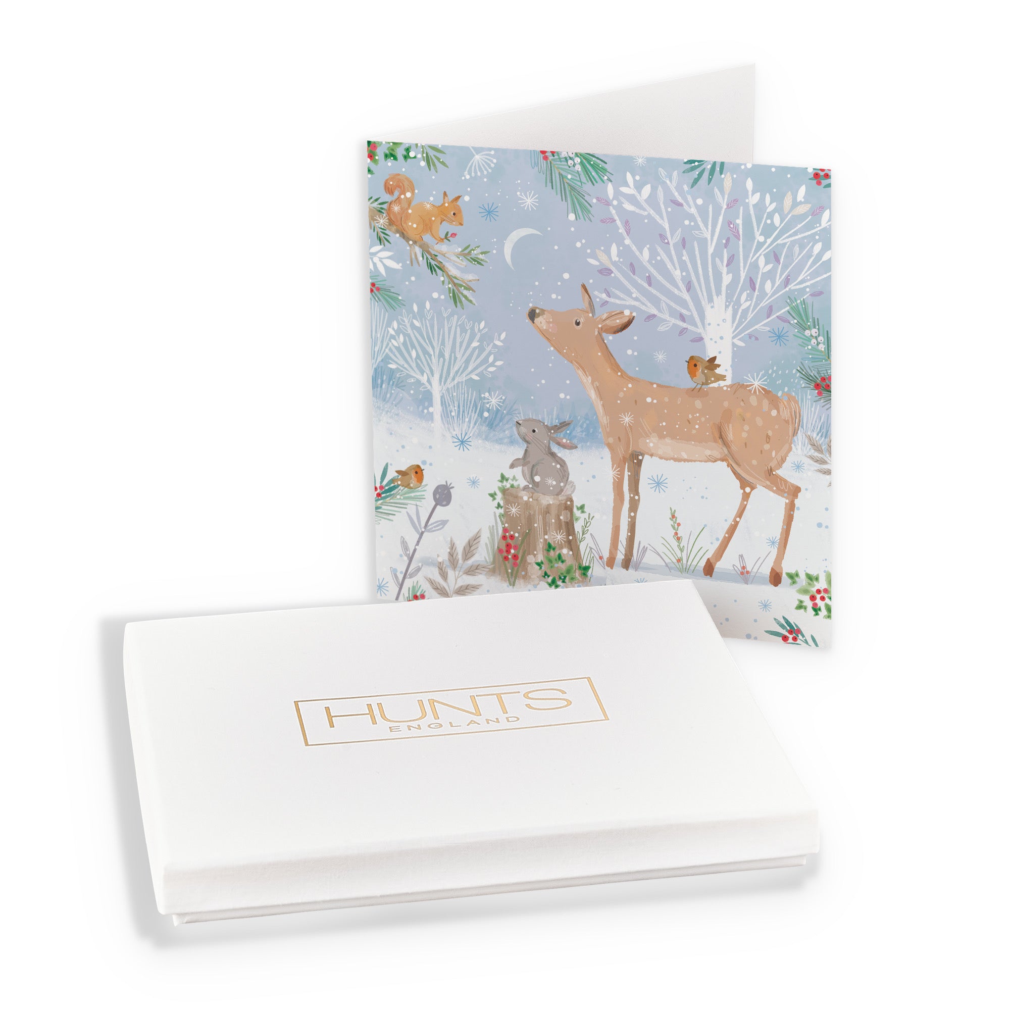 Boxed Open Single Deer Family Fun Christmas Card Nature's Treasures - Default Title (B0D5YMX1XX)