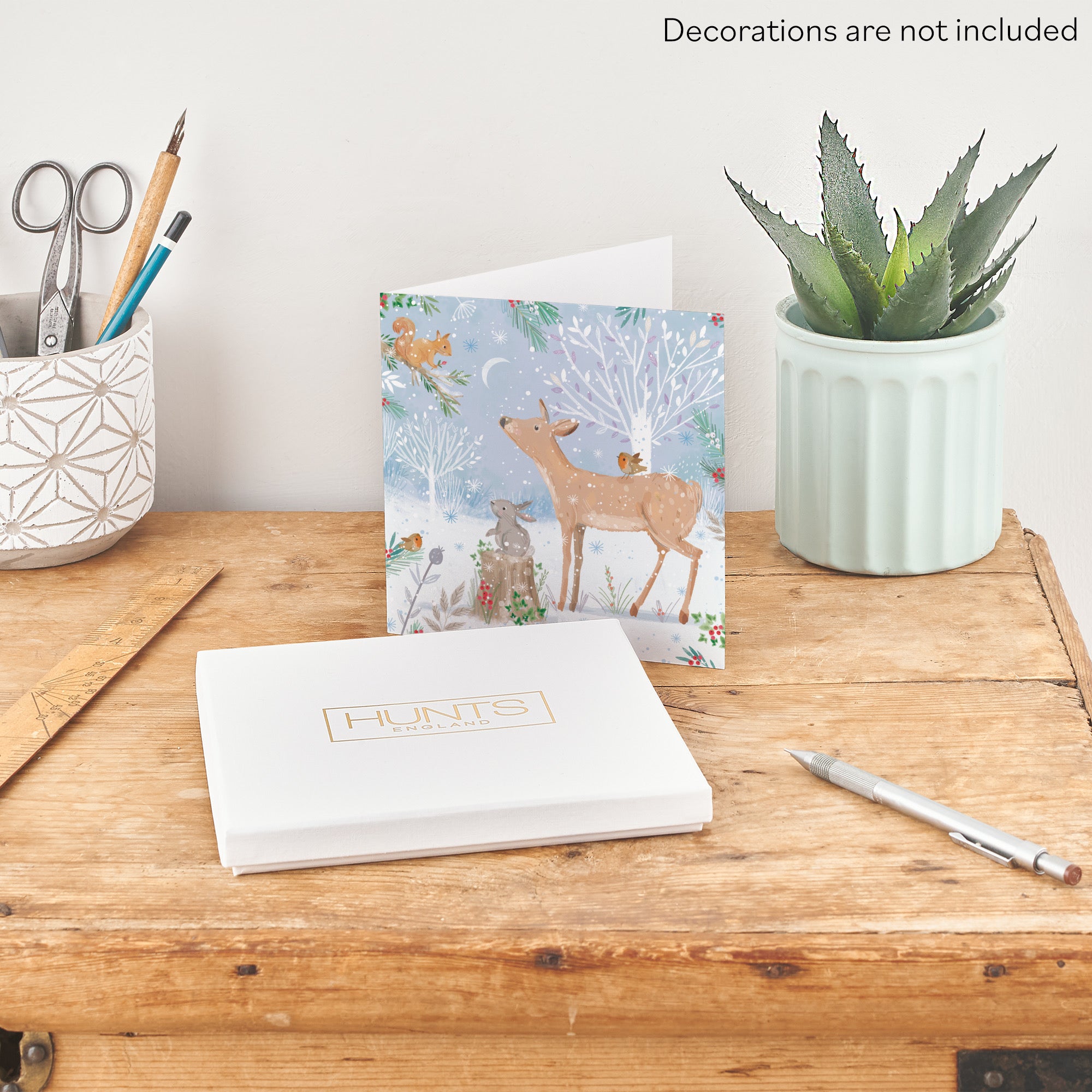 Boxed Open Single Deer Family Fun Christmas Card Nature's Treasures - Default Title (B0D5YMX1XX)